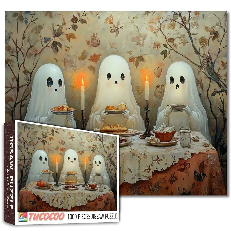 tucocoo-ghostly-dinner-party-puzzle-1000-teile-halloween image 1