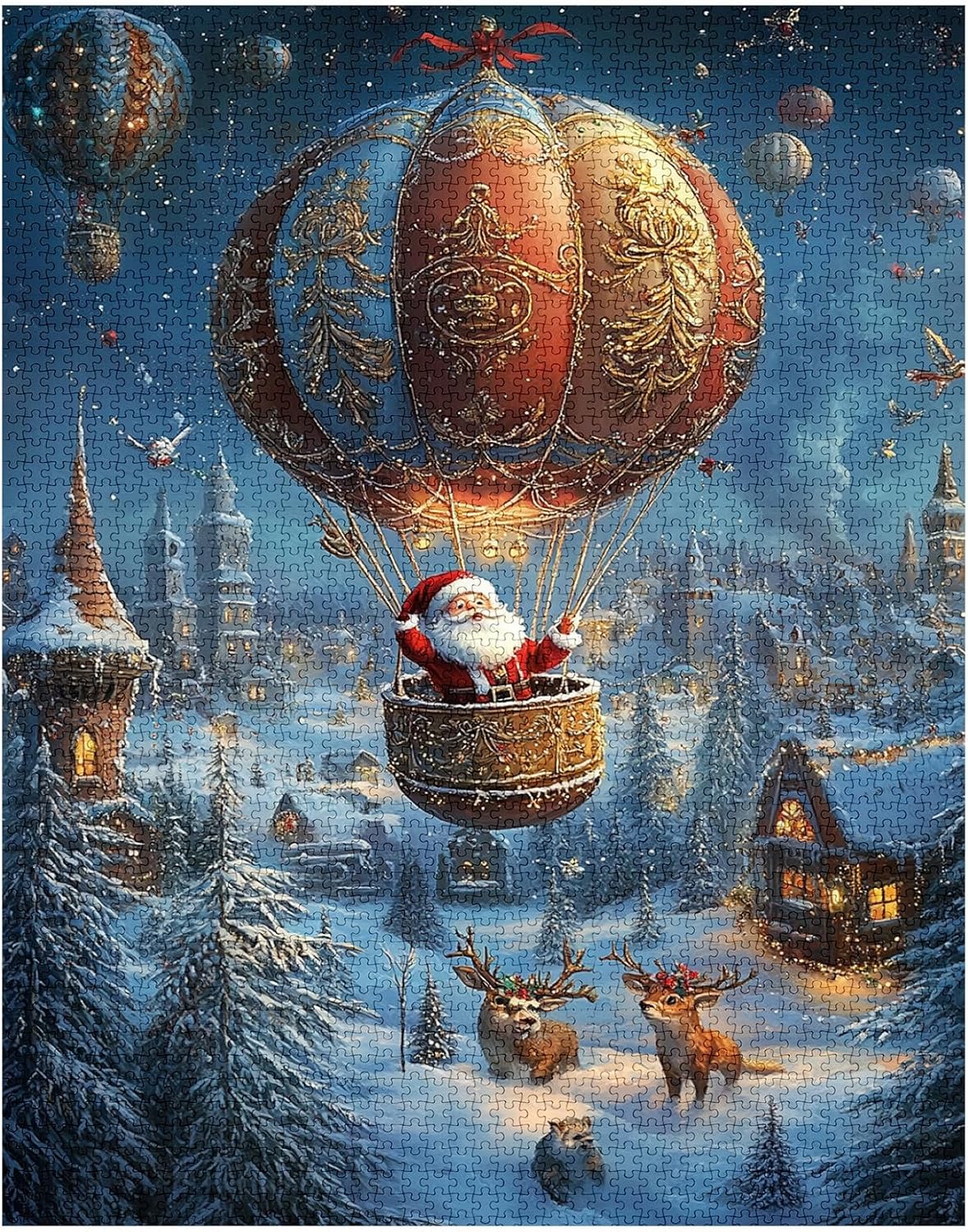 tucocoo-santa-hot-air-balloon-puzzle-1000-teile-dorf image 2