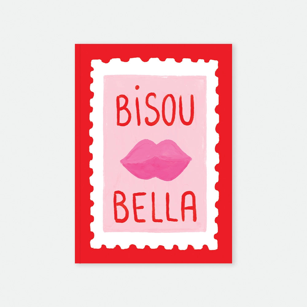 all-the-ways-to-say-bisou-bella-notizbuch-a5-rot-lippen image 1