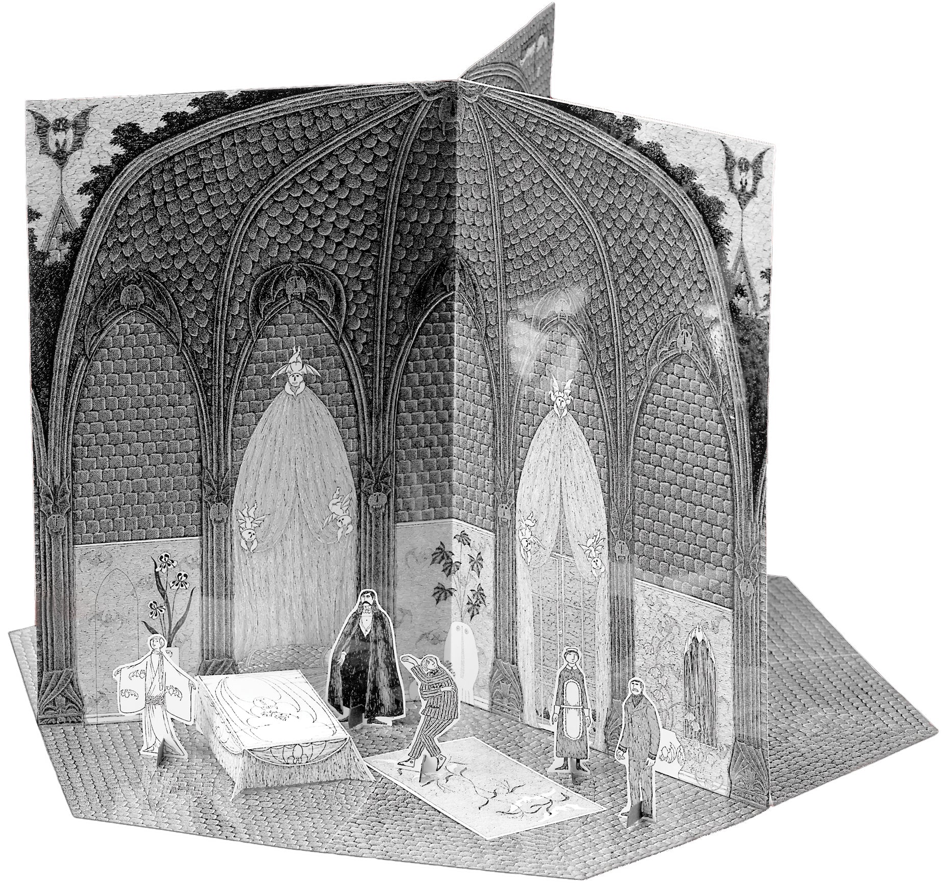 pomegranate-games-edward-gorey-s-dracula-papiertheater-bastelset image 2