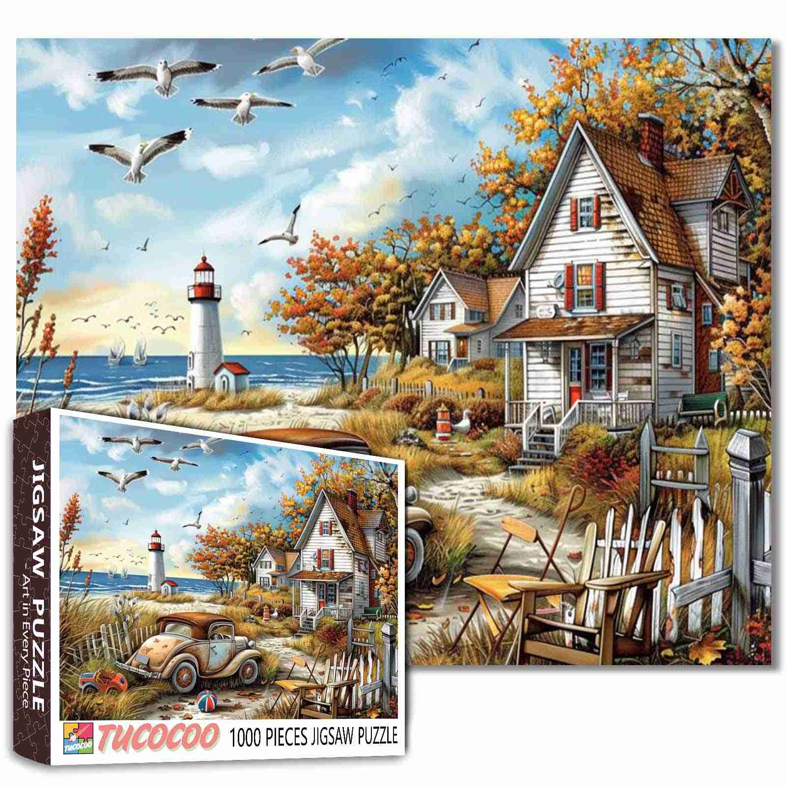 tucocoo-jigsaw-coastal-lighthouse-puzzle-1000-teile-k-ste image 1