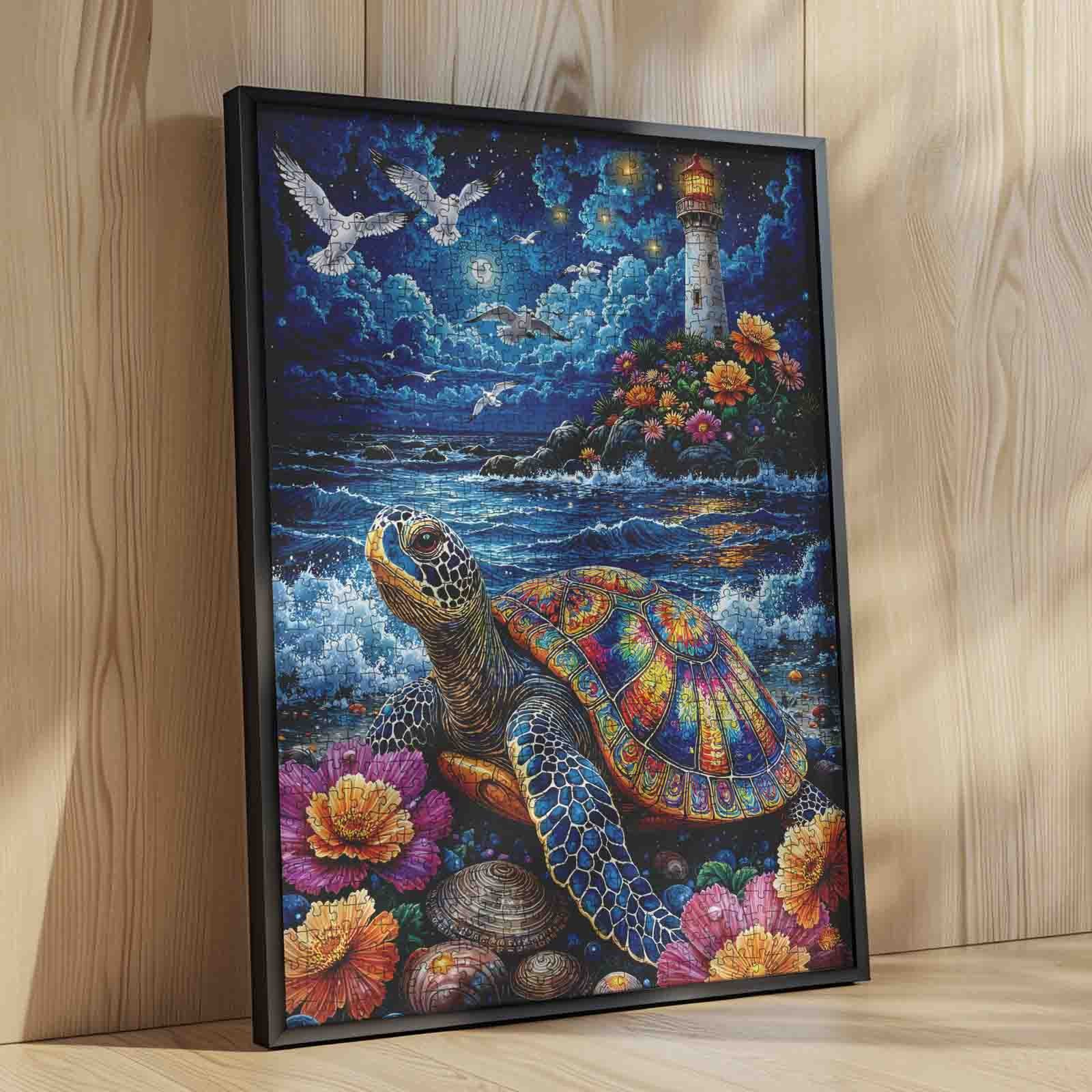 tucocoo-moonlit-sea-turtle-lighthouse-puzzle-1000-teile image 4