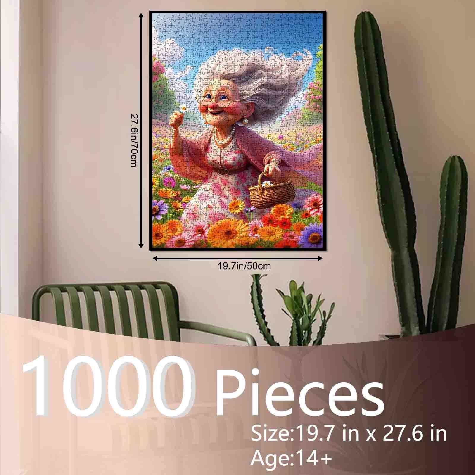 tucocoo-flower-field-grandma-puzzle-1000-teile-blumenwiese image 5