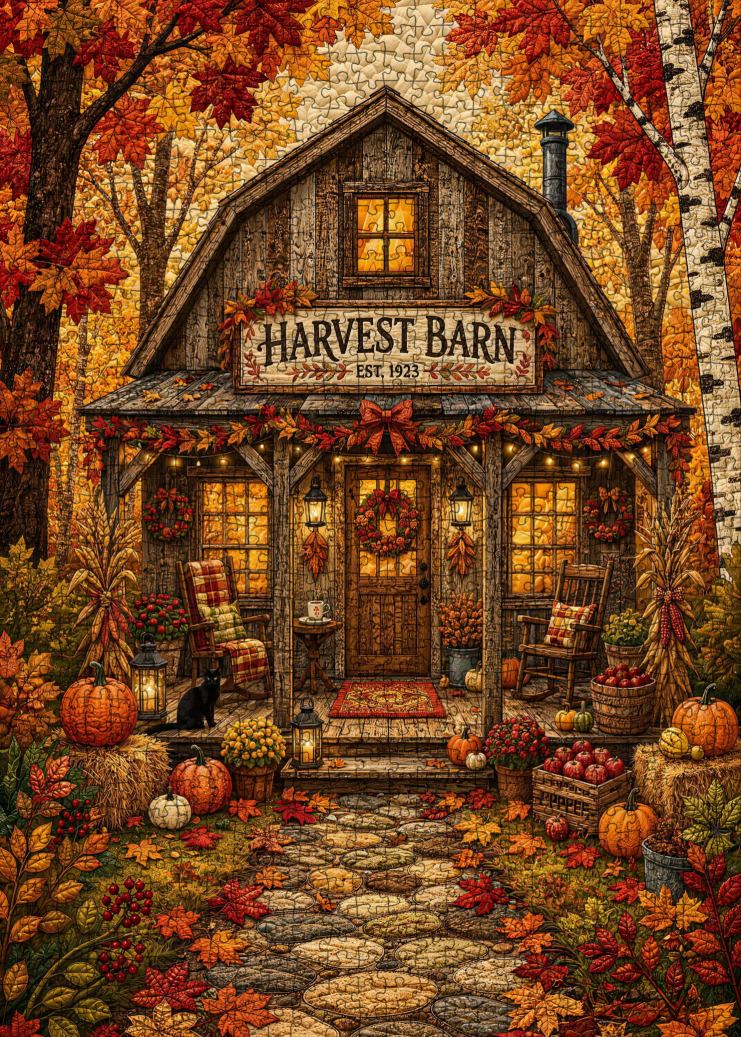 tucocoo-cozy-autumn-harvest-barn-puzzle-1000-teile-herbst image 2
