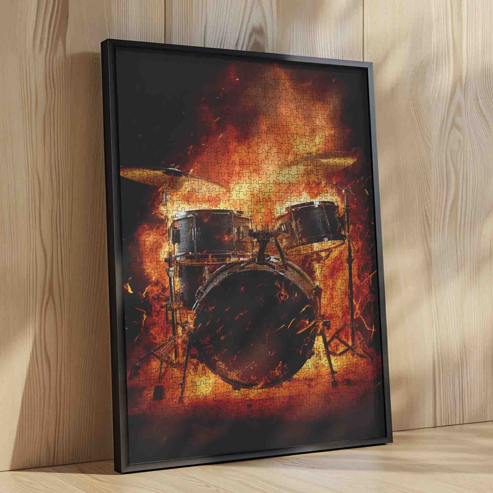 tucocoo-jigsaw-drum-set-on-fire-puzzle-1000-teile-schlagzeug image 4