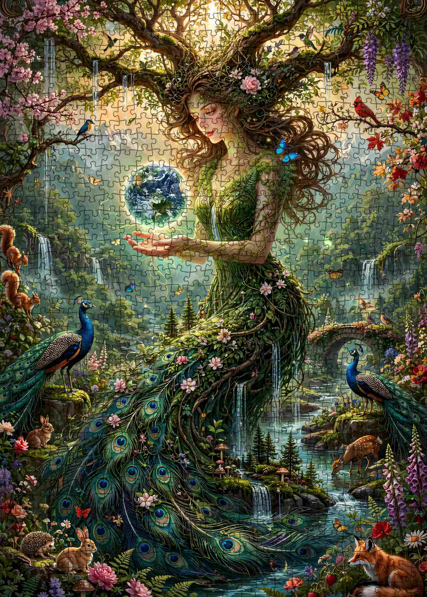 tucocoo-enchanted-mother-nature-forest-puzzle-1000-teile-waldfee image 2