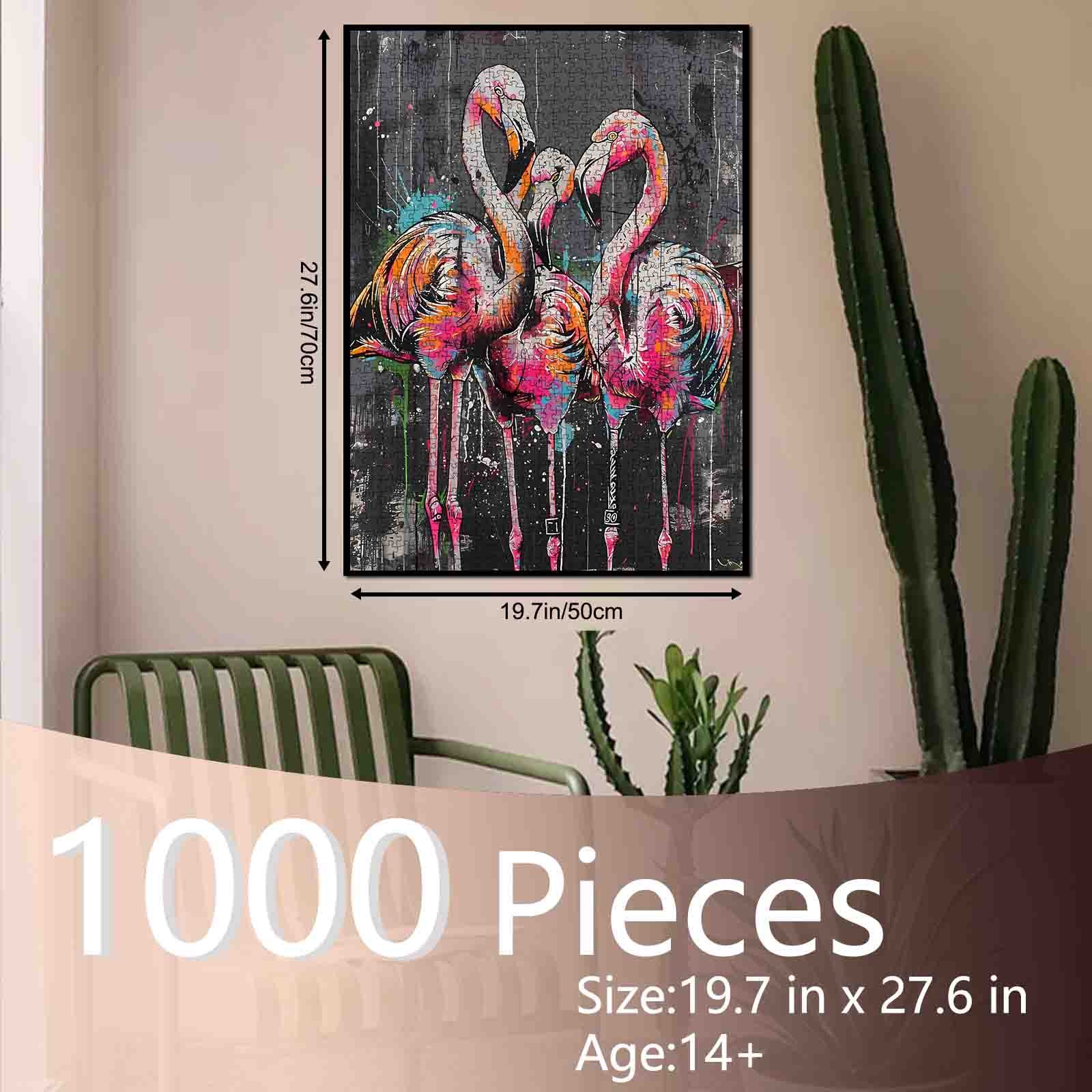 tucocoo-graffiti-flamingos-puzzle-1000-teile-bunt image 5