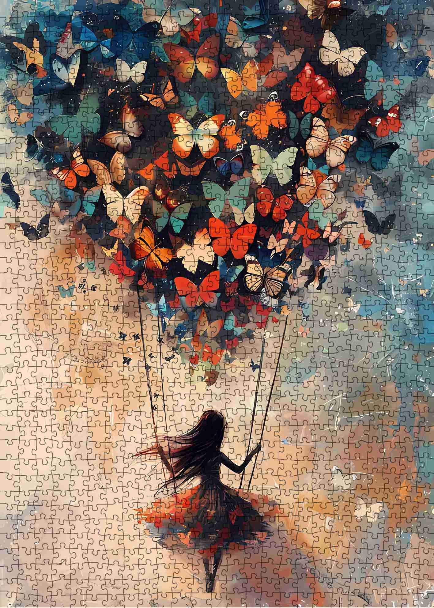tucocoo-girl-with-butterfly-balloons-puzzle-1000-teile image 2