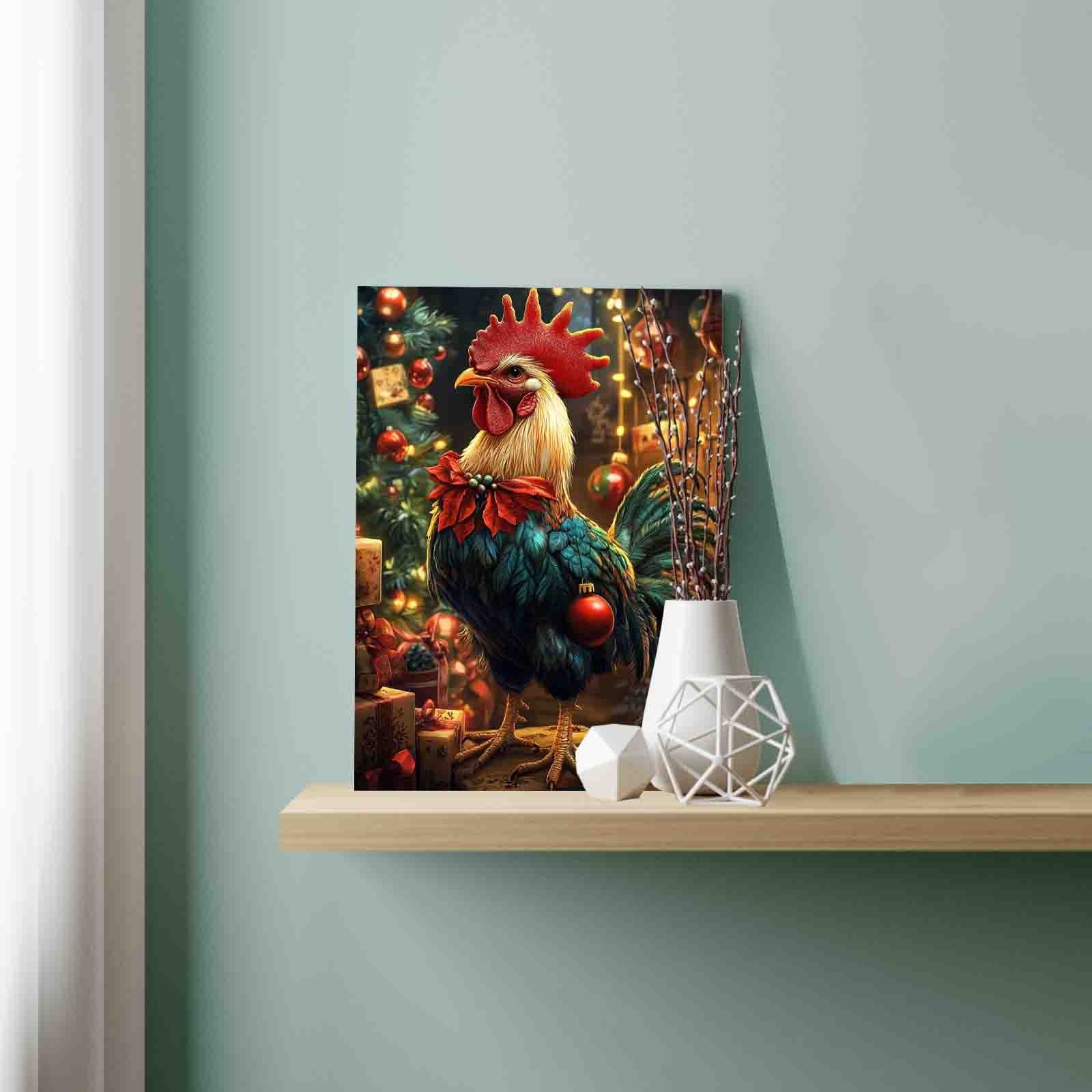 tucocoo-festive-rooster-christmas-malen-nach-zahlen-40x50-ohne-rahmen image 3