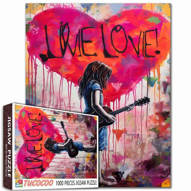 tucocoo-jigsaw-puzzles-love-heart-graffiti-girl-puzzle-1000-teile image 1