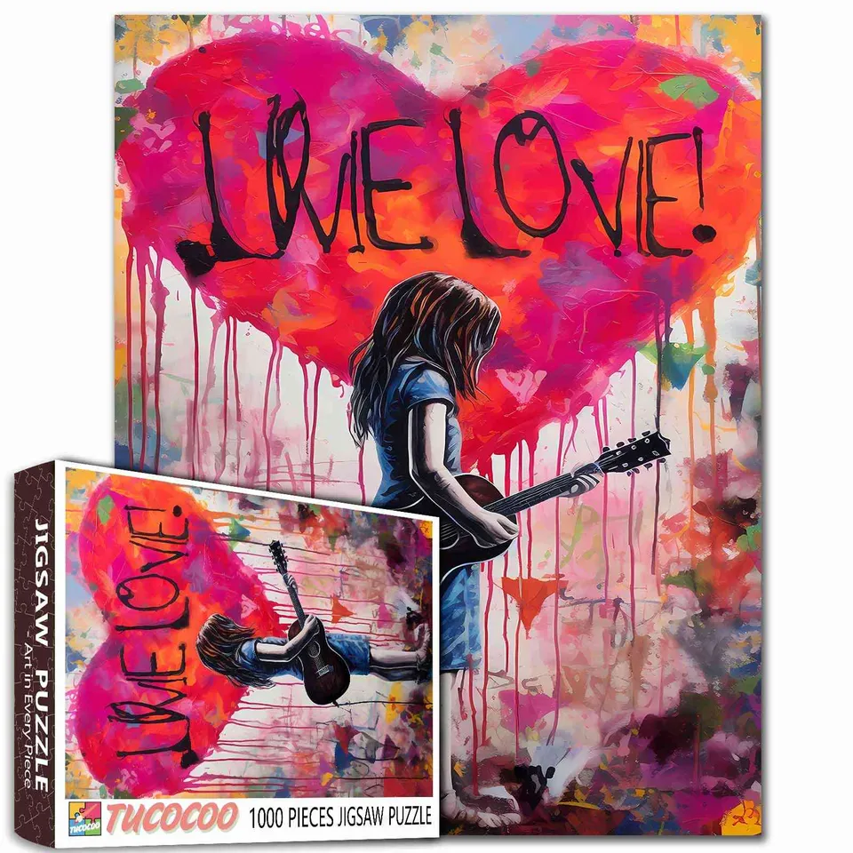 tucocoo-jigsaw-puzzles-love-heart-graffiti-girl-puzzle-1000-teile image 1