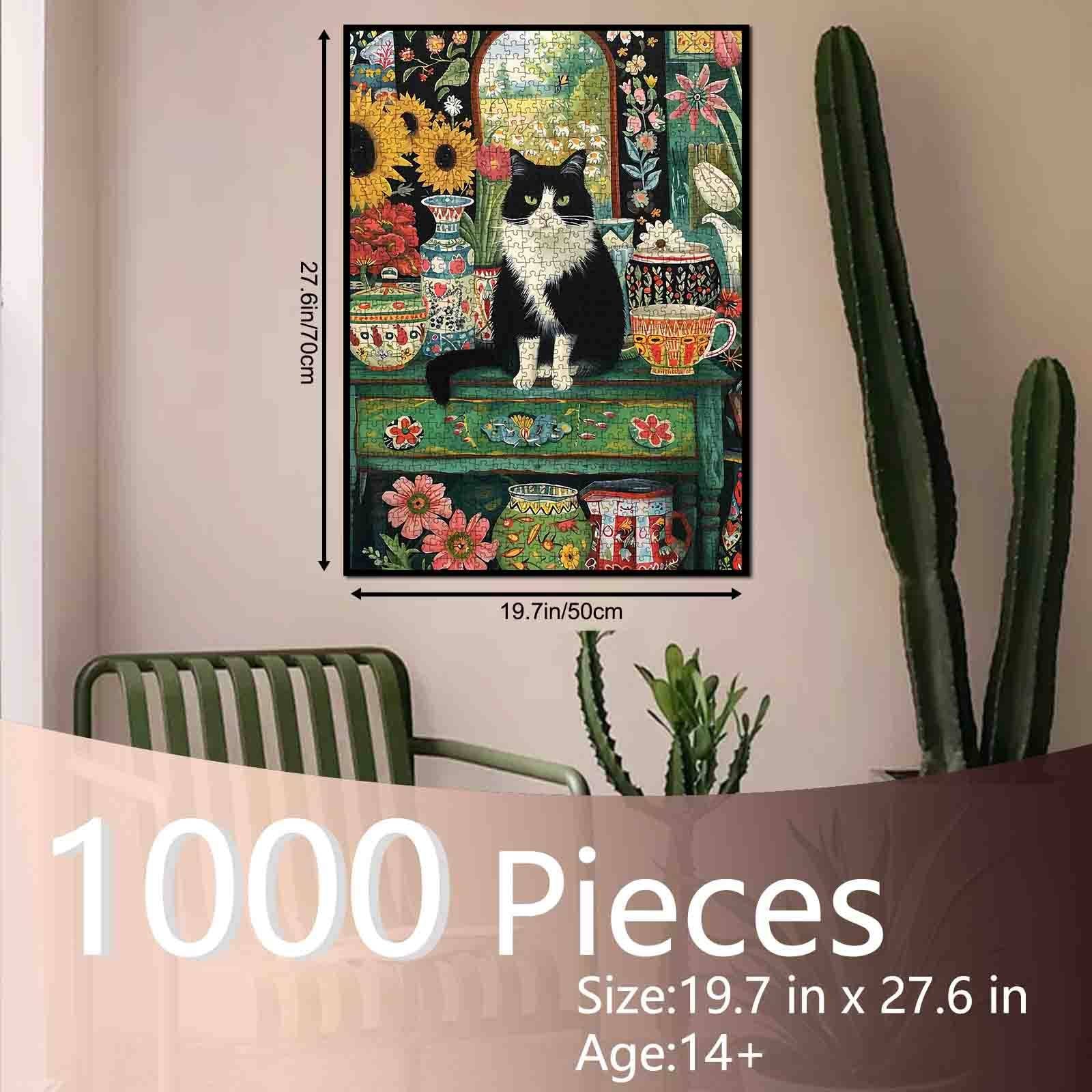 tucocoo-black-cat-puzzle-1000-teile-katze-garten image 5