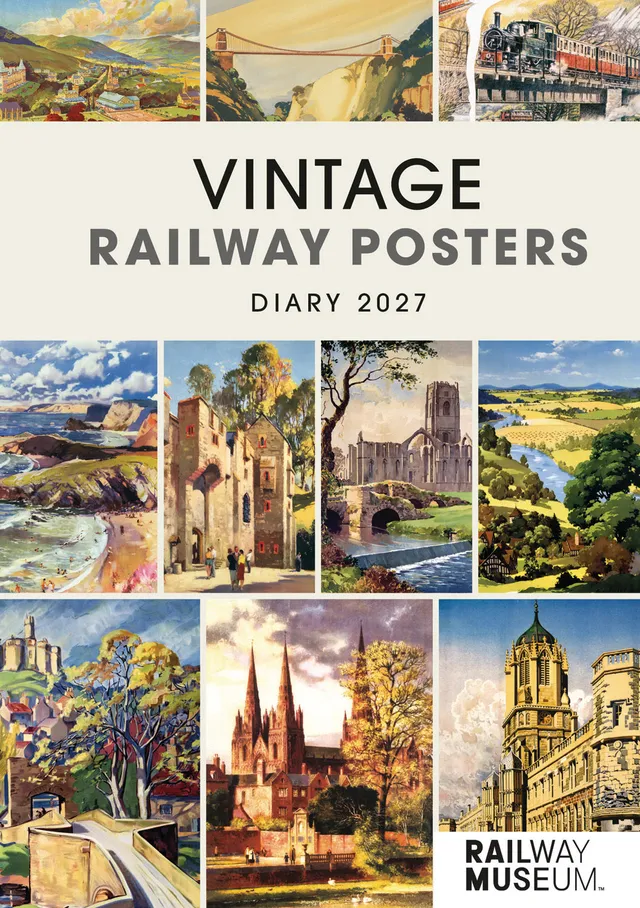 otter-house-vintage-railway-posters-tagebuch-a5-2027-nrm image 1