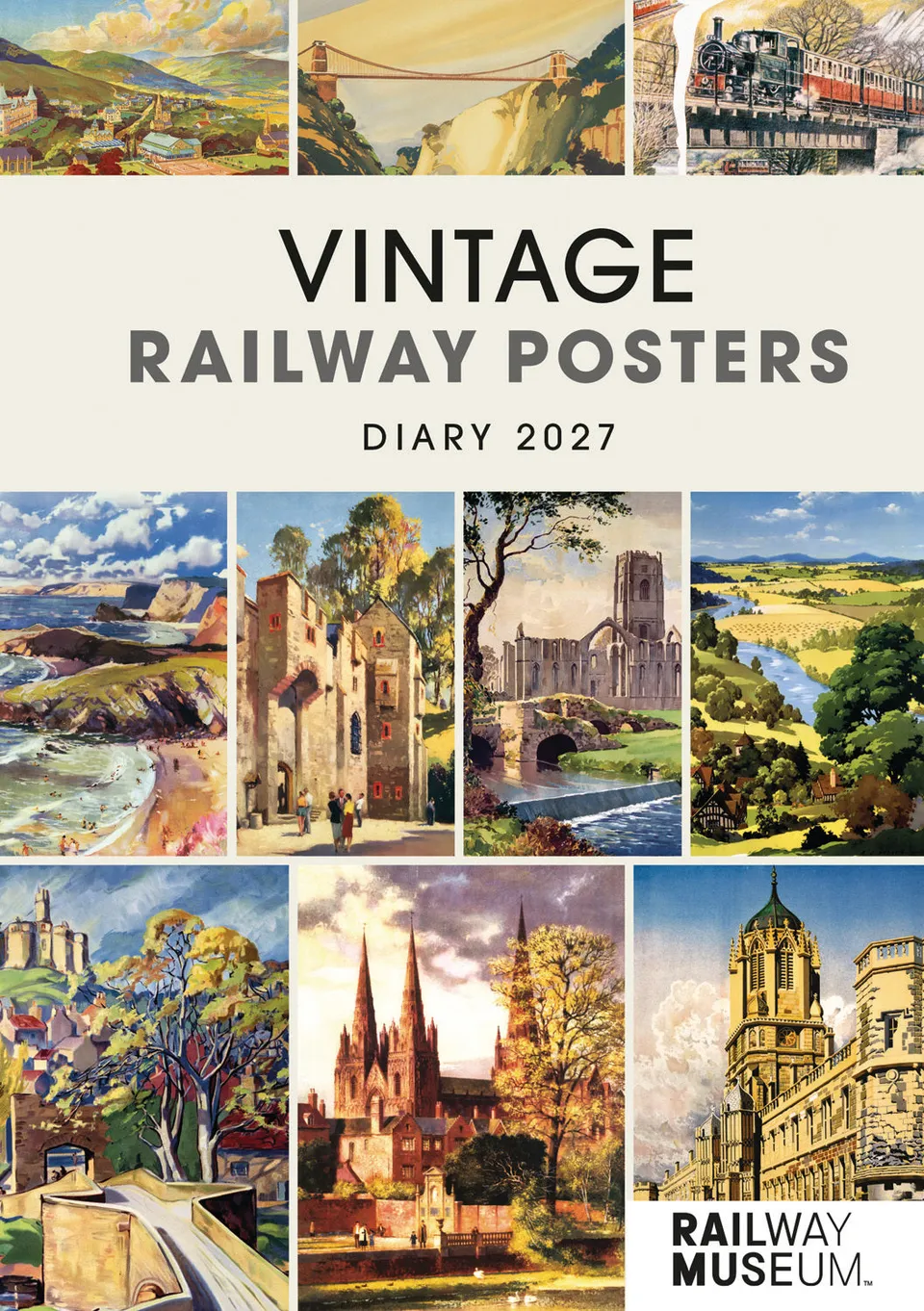 otter-house-vintage-railway-posters-tagebuch-a5-2027-nrm image 1