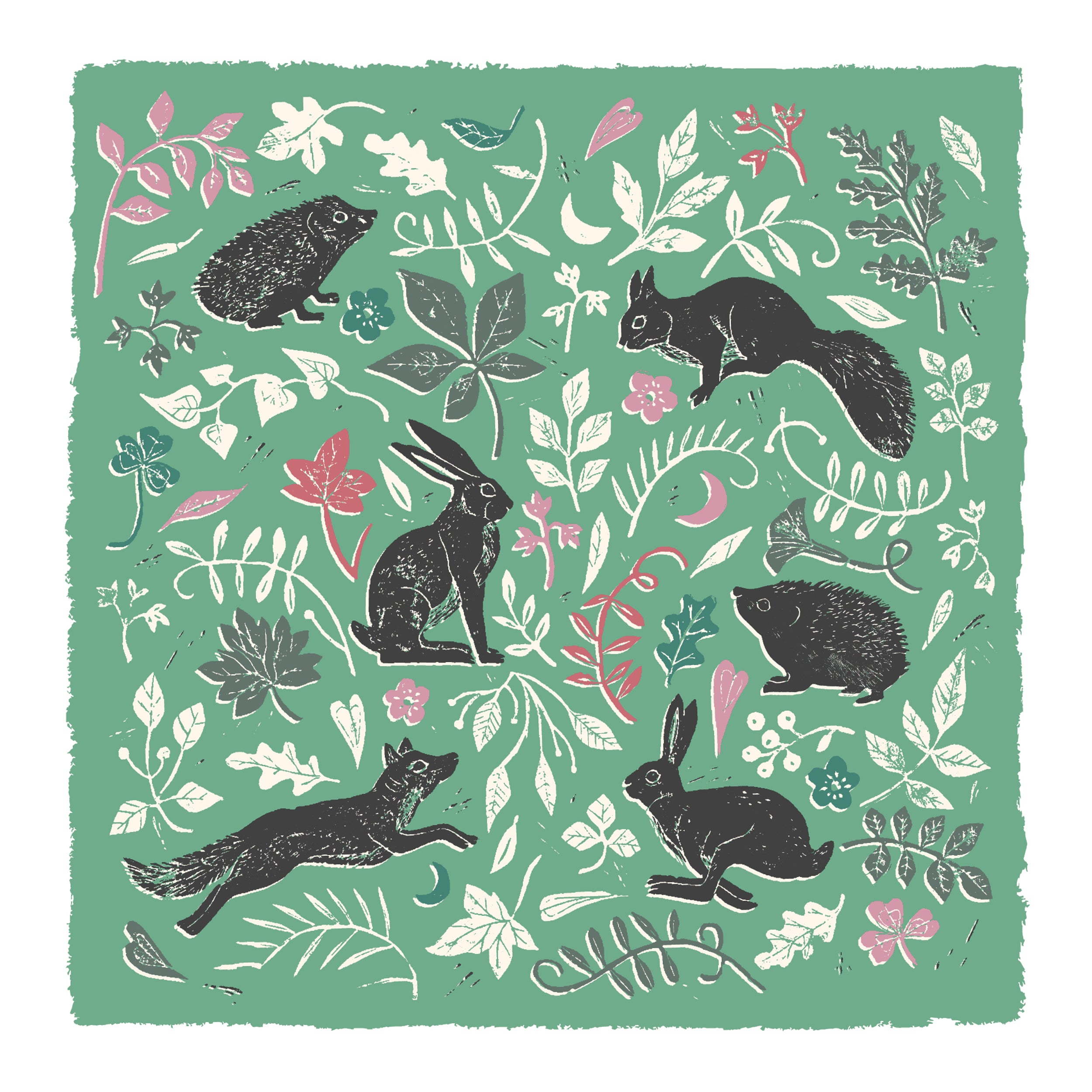 otter-house-rspb-floral-pattern-animals-gru-karte-wildlife image 1