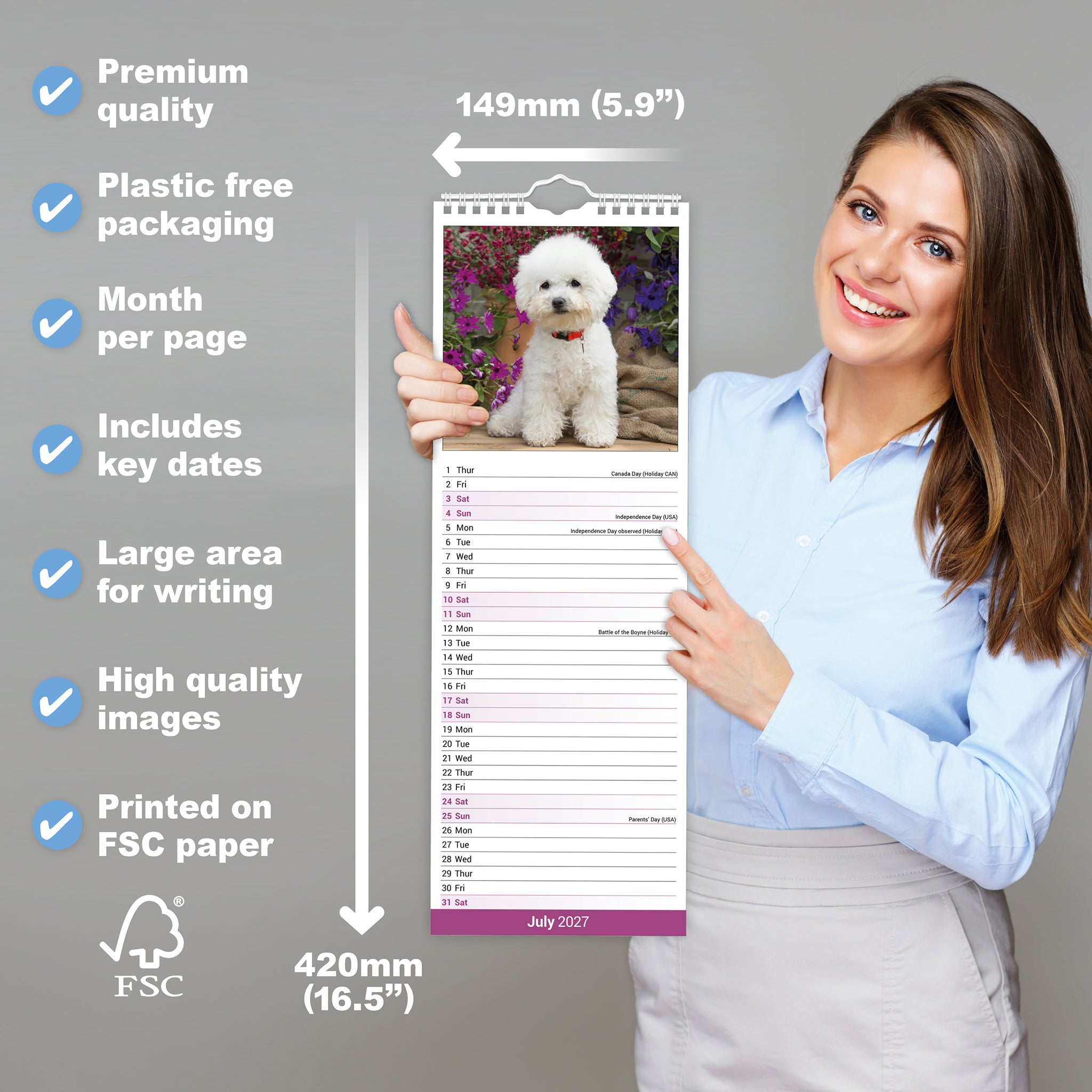 otter-house-bichon-frise-slim-kalender-2027-hunde image 4