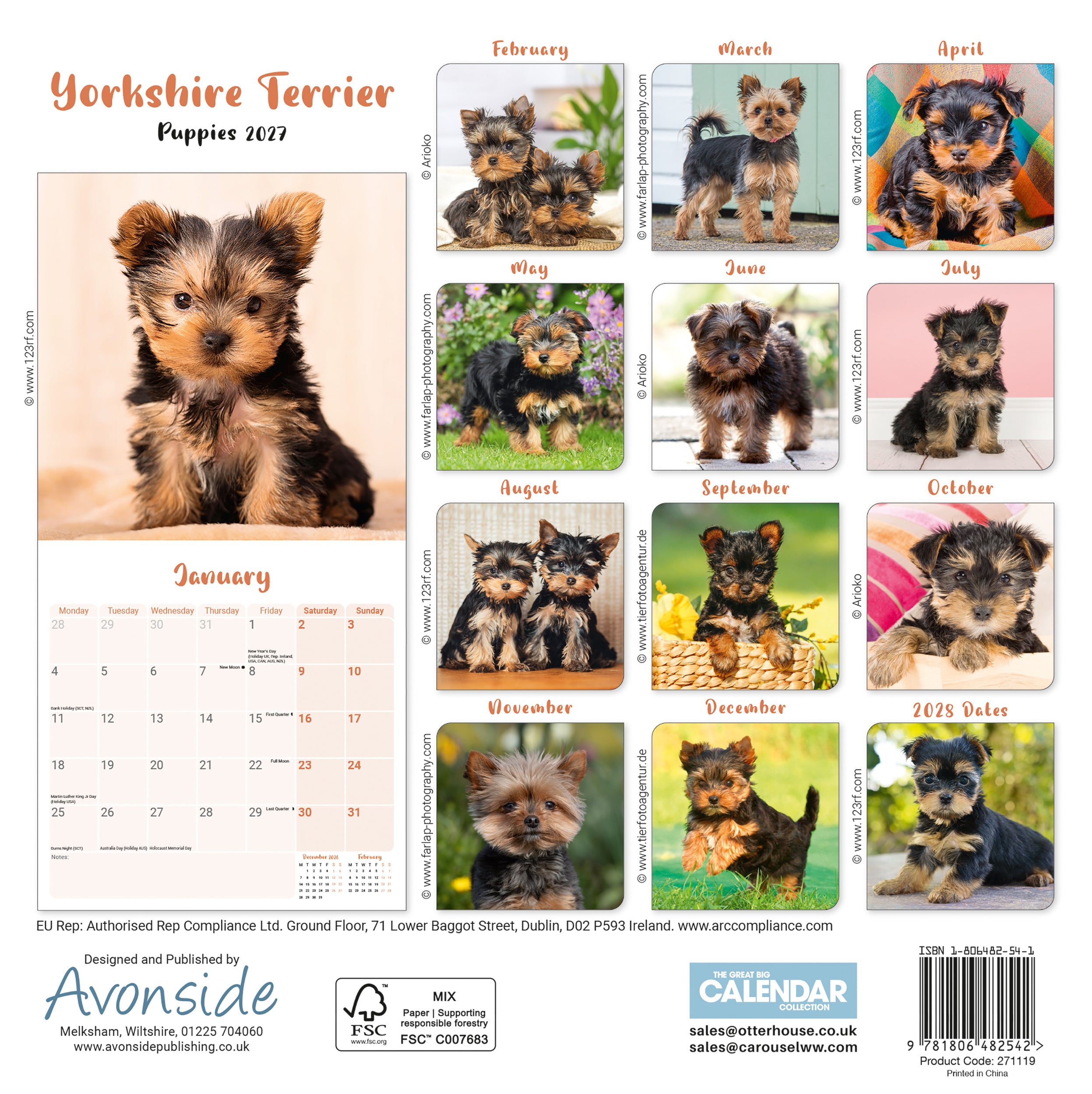 otter-house-yorkshire-terrier-puppies-mini-kalender-2027-hunde image 2