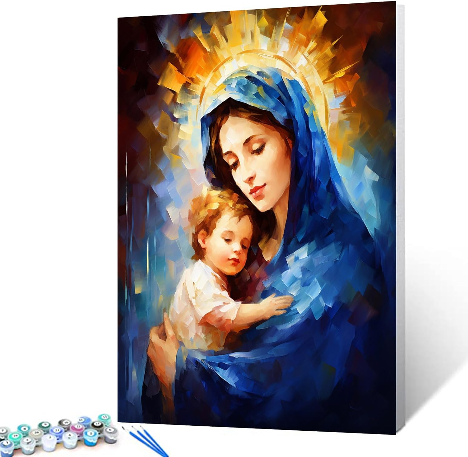 tucocoo-paint-mother-mary-baby-jesus-malen-nach-zahlen-40x50 image 1