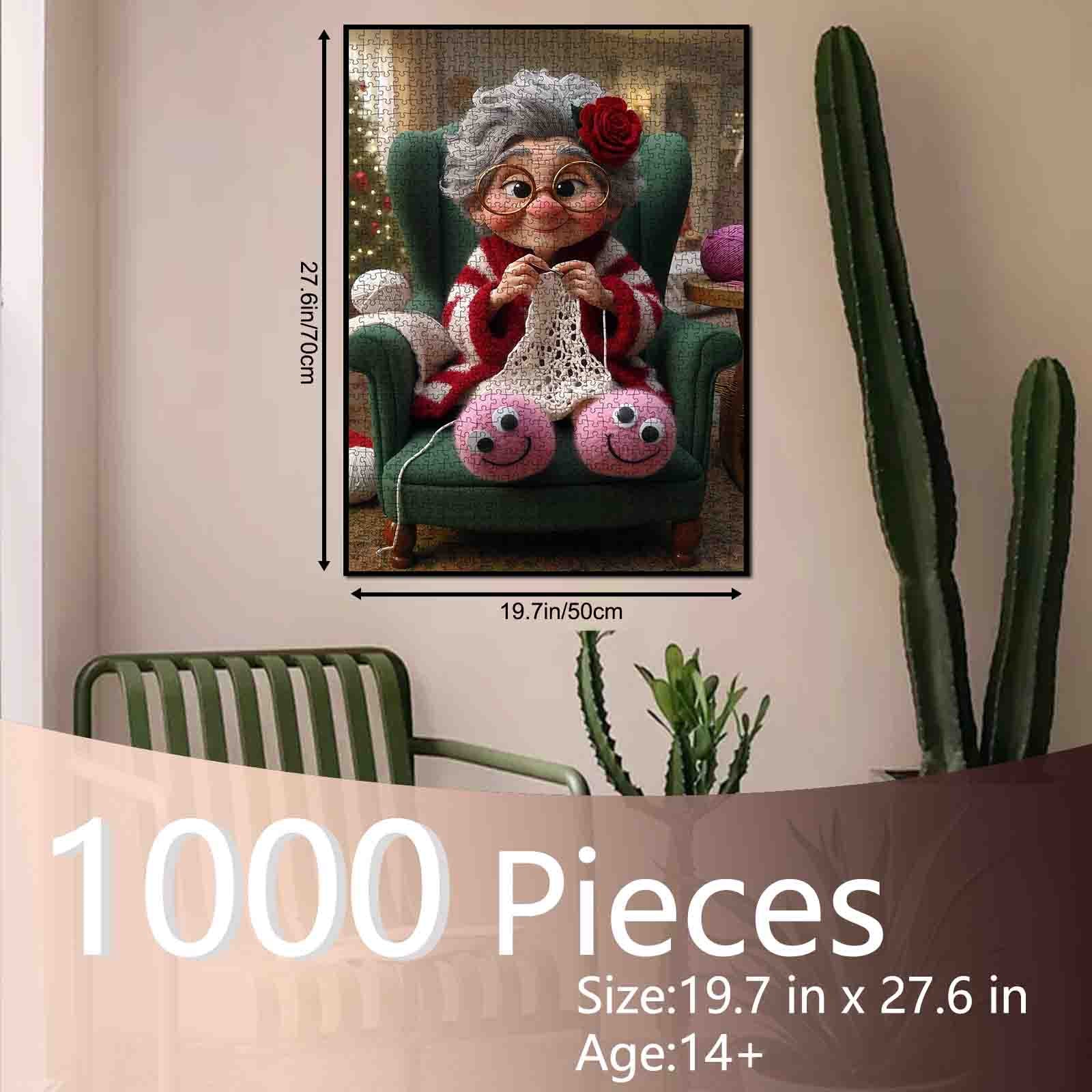 tucocoo-cozy-grandma-knitting-puzzle-1000-teile-weihnachten image 5