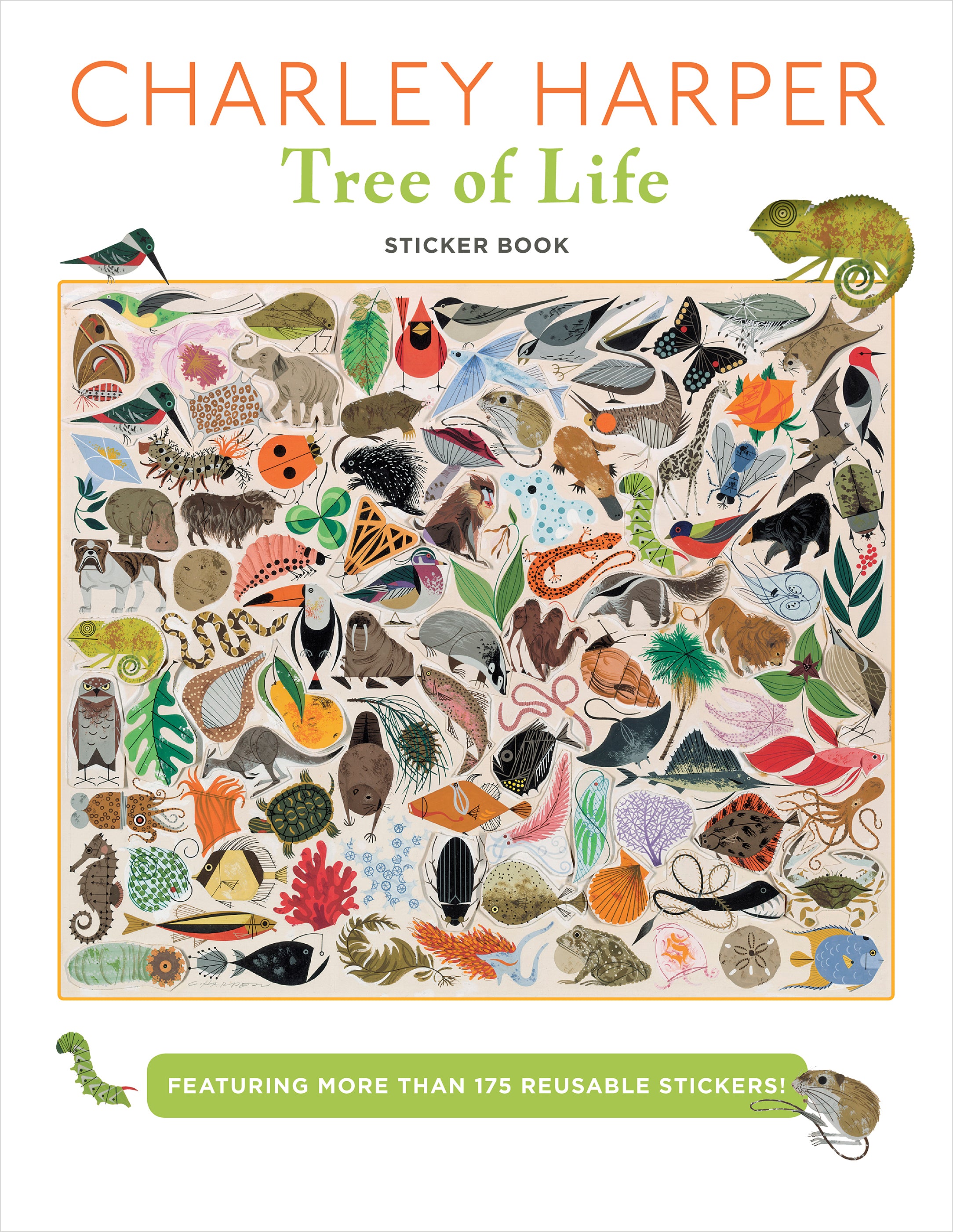 pomegranate-charley-harper-tree-of-life-stickerbuch-tiere image 2
