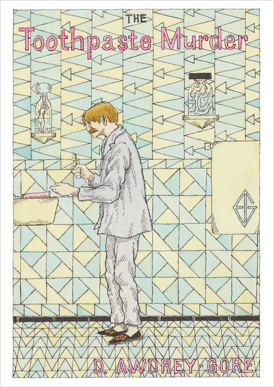 pomegranate-postcards-gorey-toothpaste-murder-postkarte image 1