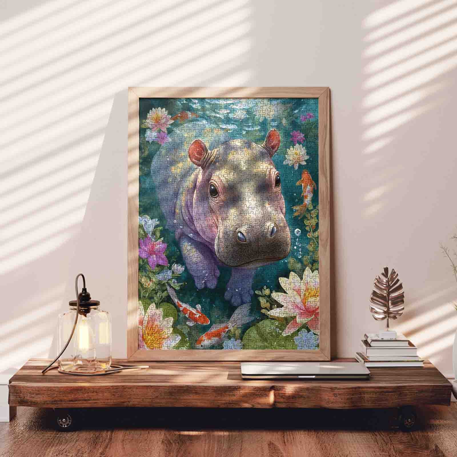tucocoo-hippo-pond-adventure-puzzle-1000-teile-tier-puzzle image 3