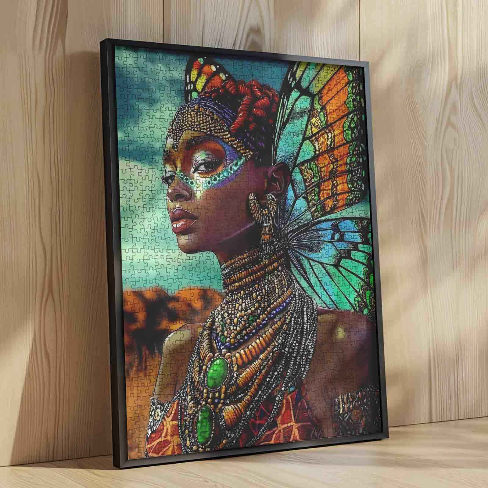 tucocoo-african-goddess-puzzle-1000-teile-schmetterling image 4