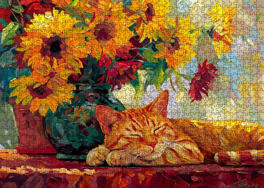 tucocoo-jigsaw-puzzles-sleeping-cat-puzzle-1000-teile-katze image 2