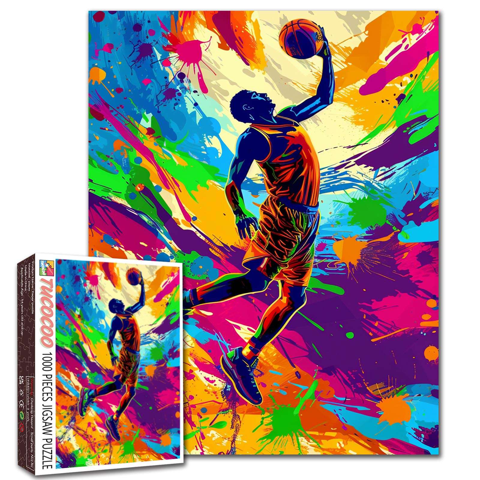tucocoo-graffiti-basketball-slam-dunk-puzzle-1000-teile image 1