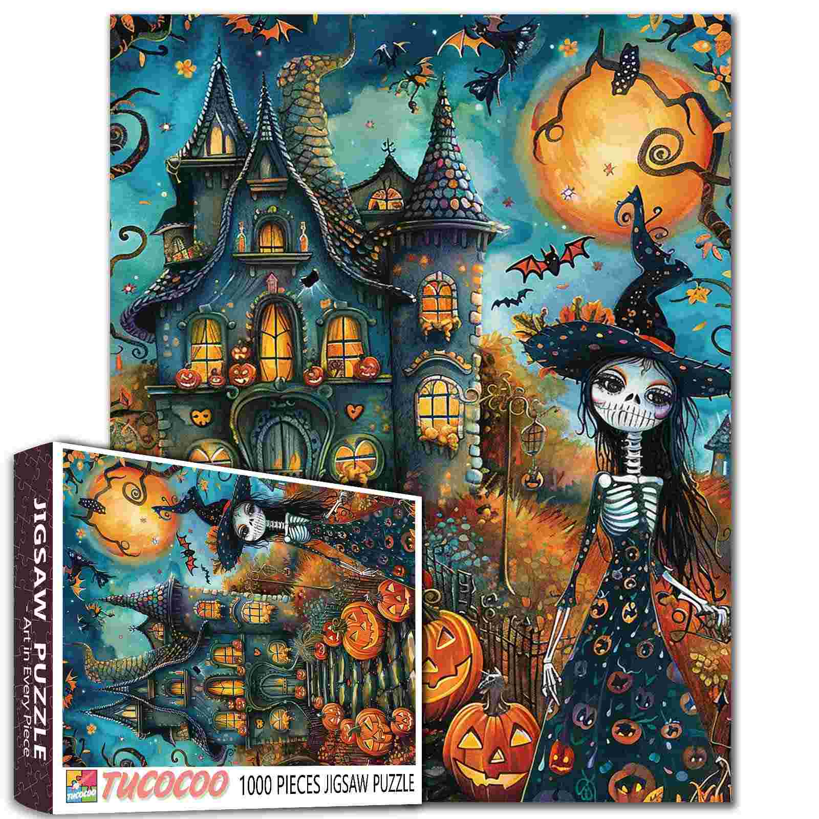 tucocoo-haunted-house-halloween-puzzle-1000-teile-nacht image 1