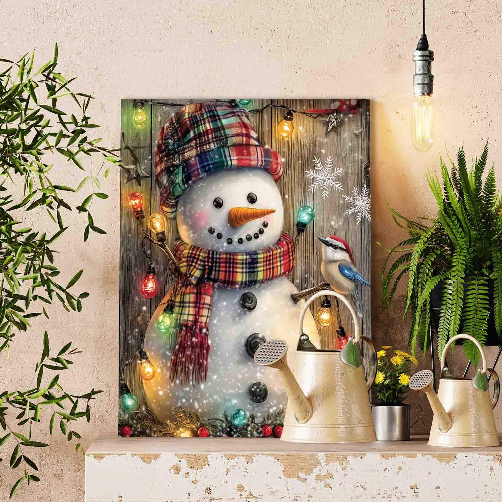 tucocoo-schneemann-lichter-malen-nach-zahlen-winter-40x50 image 2
