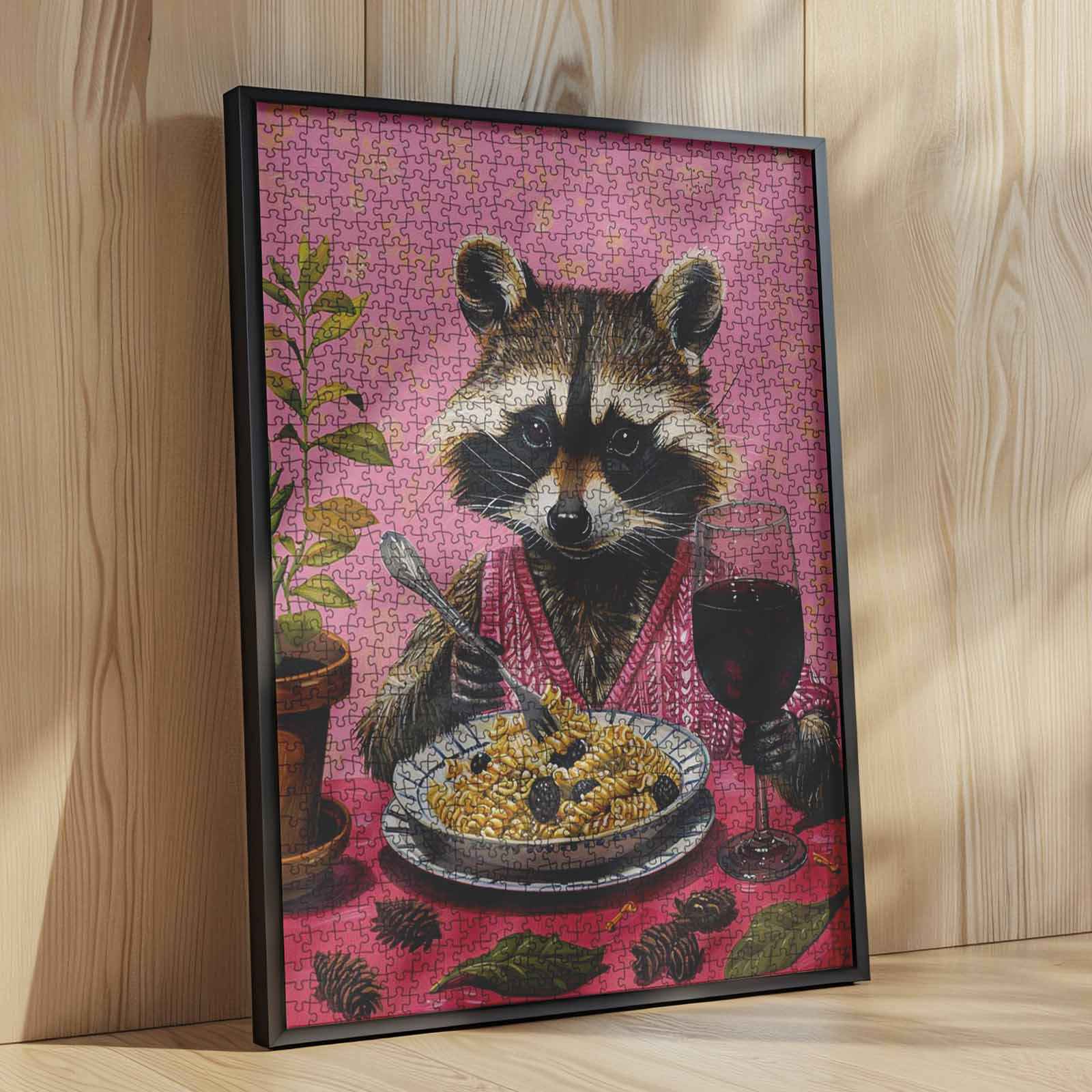 tucocoo-jigsaw-puzzles-raccoon-dinner-puzzle-1000-teile-waschb-r image 4