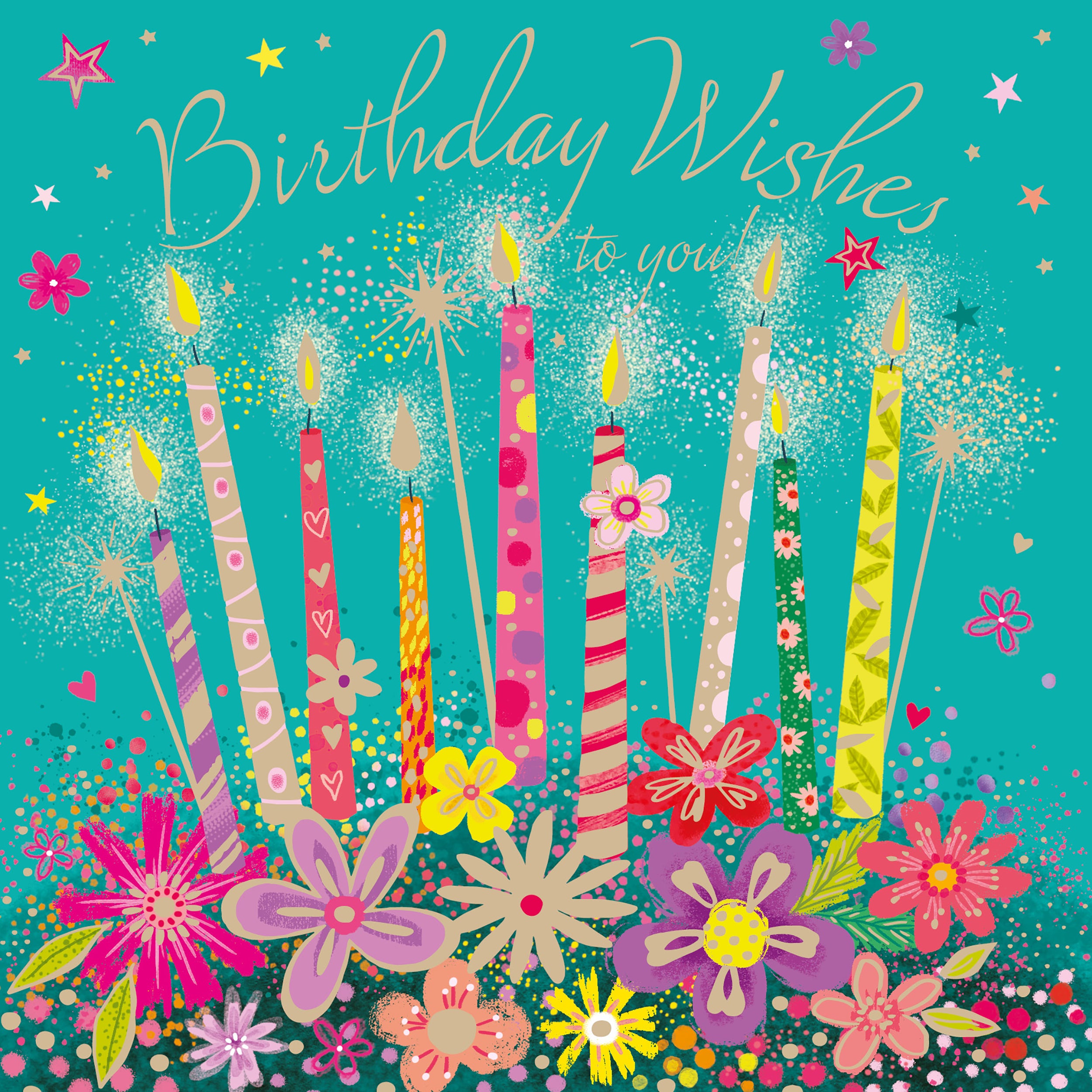otter-house-confetti-candles-geburtstagskarte-mit-goldfolie-umschlag image 1