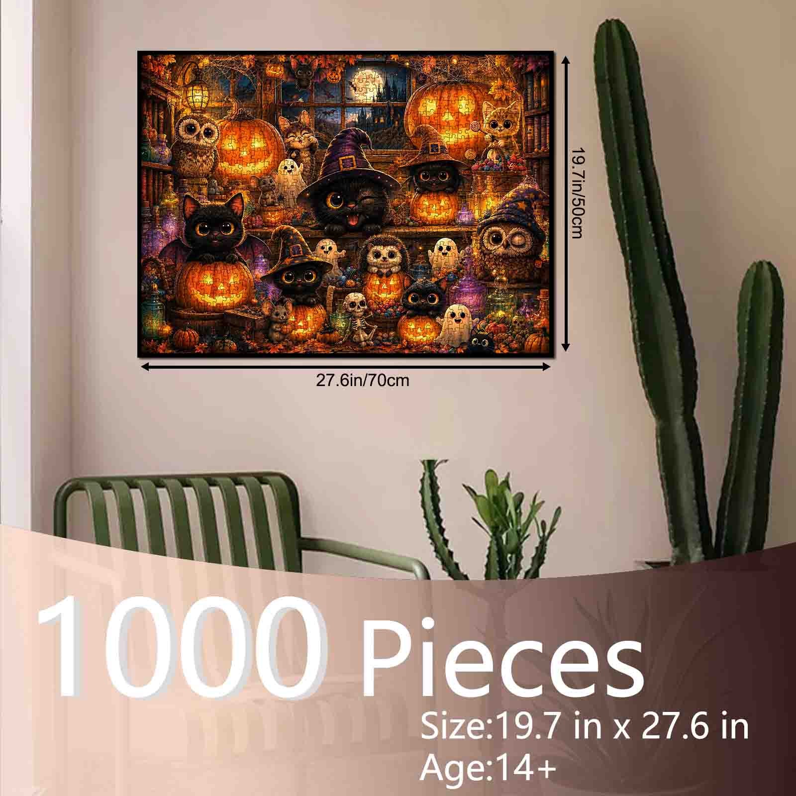 tucocoo-black-cats-pumpkin-workshop-puzzle-1000-teile image 5