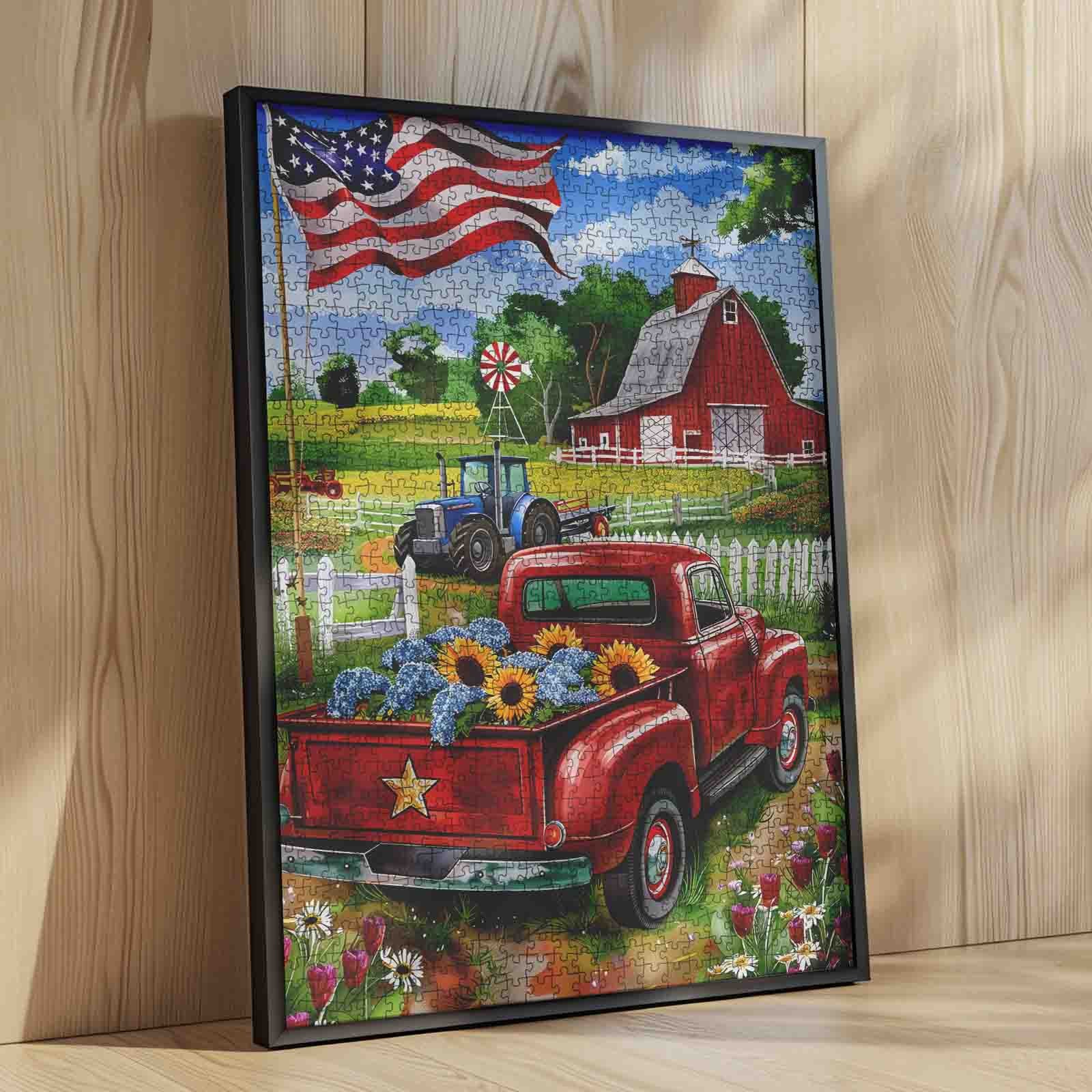 tucocoo-jigsaw-puzzles-american-farm-red-truck-puzzle-1000-teile image 4