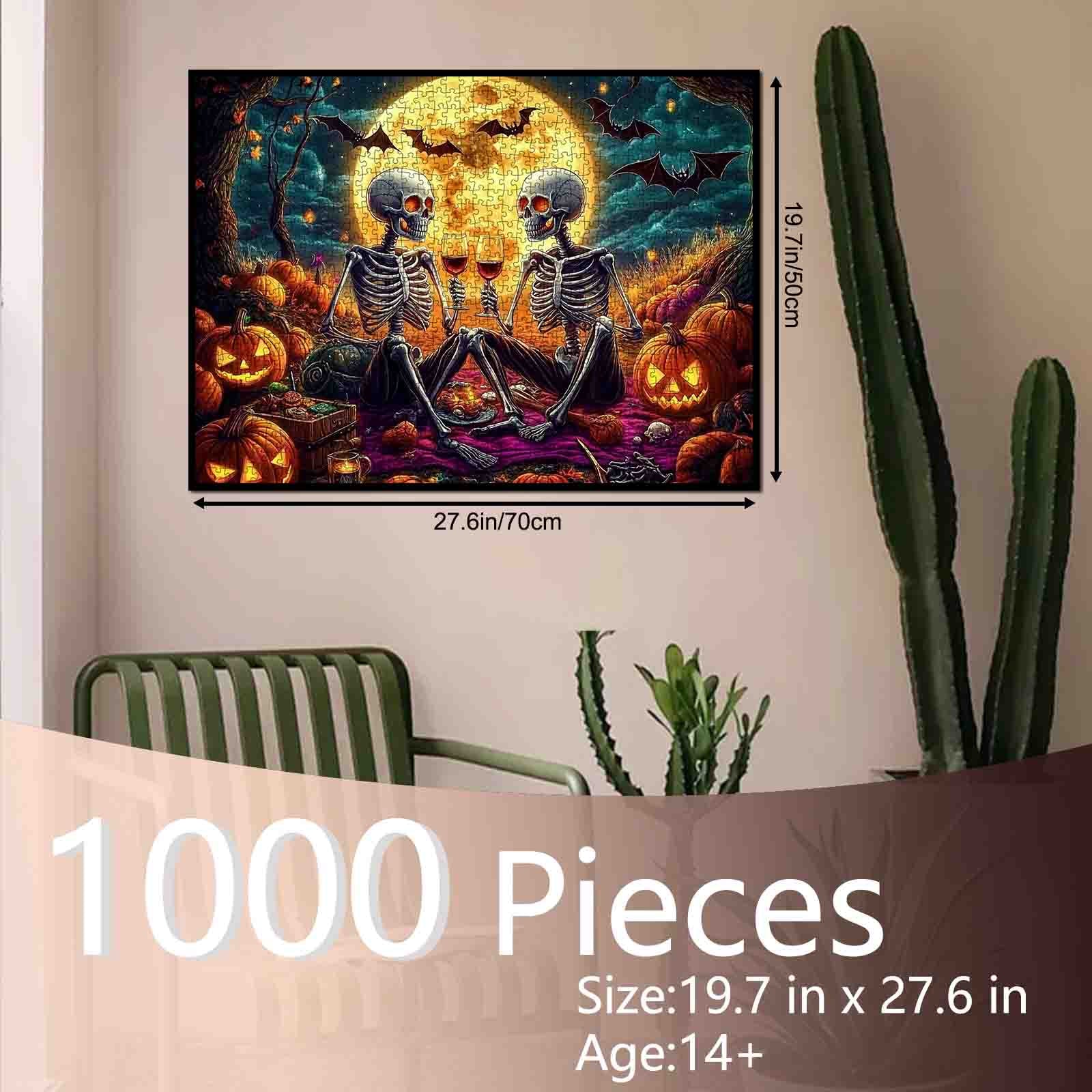 tucocoo-jigsaw-moonlit-skeleton-halloween-toast-puzzle-1000-teile-skelett image 5