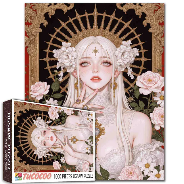 tucocoo-jigsaw-puzzles-regal-white-rose-princess-puzzle-1000-teile image 1