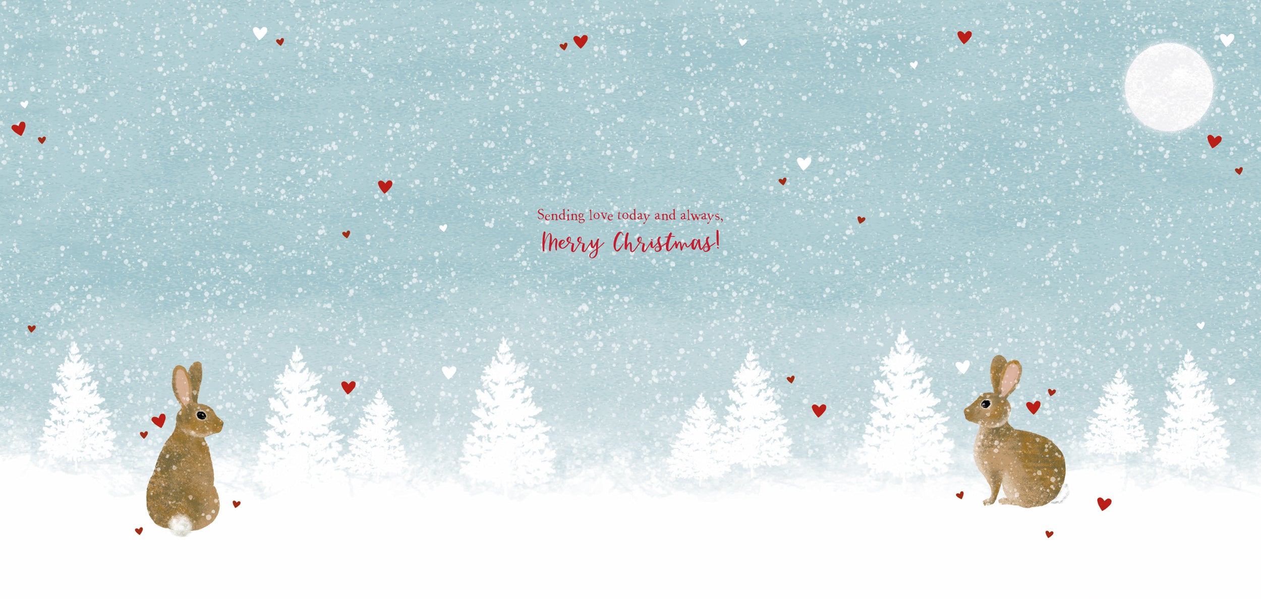 otter-house-one-i-love-weihnachtskarte-hase-schnee-einzelkarte image 3