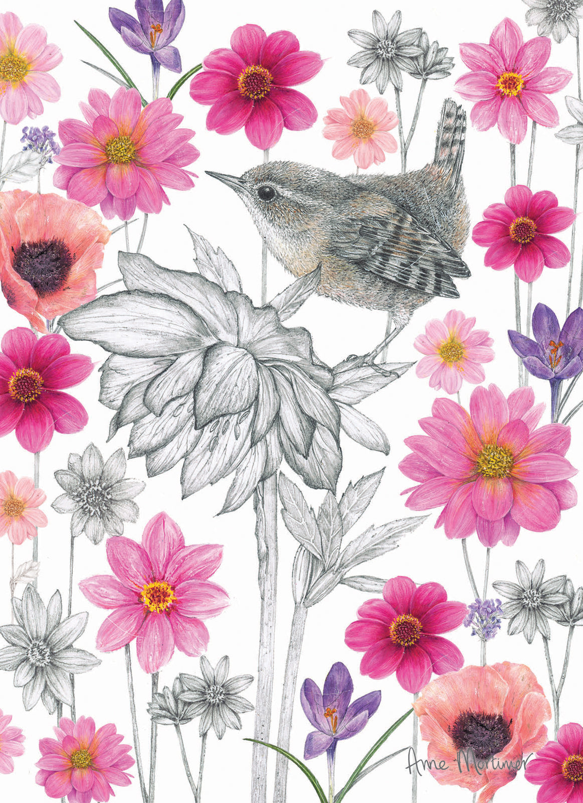otter-house-in-the-flowers-zaunk-nig-gru-karte-blanko image 1