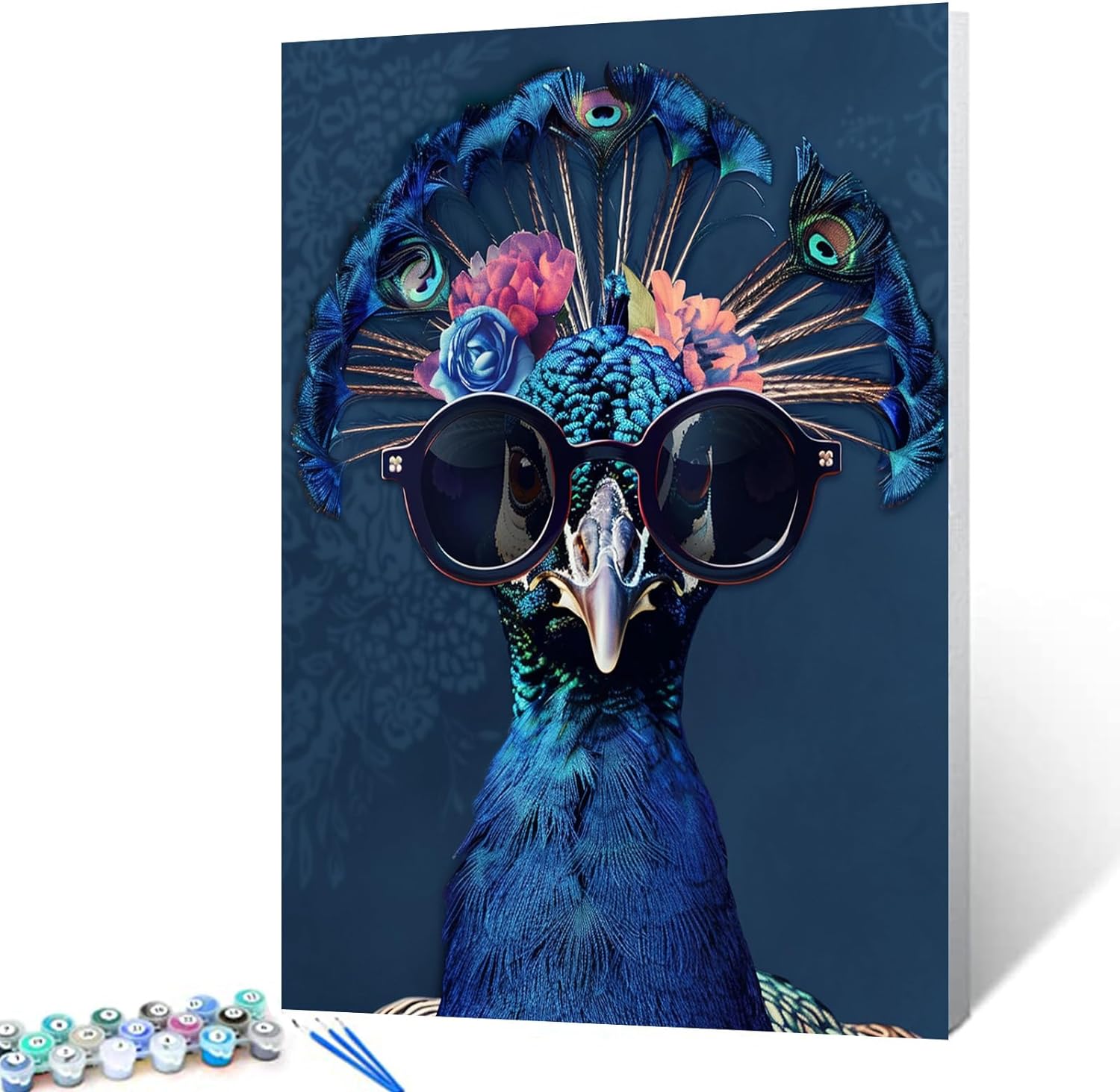 tucocoo-blue-peafowl-shades-malen-nach-zahlen-40x50-pfau image 1