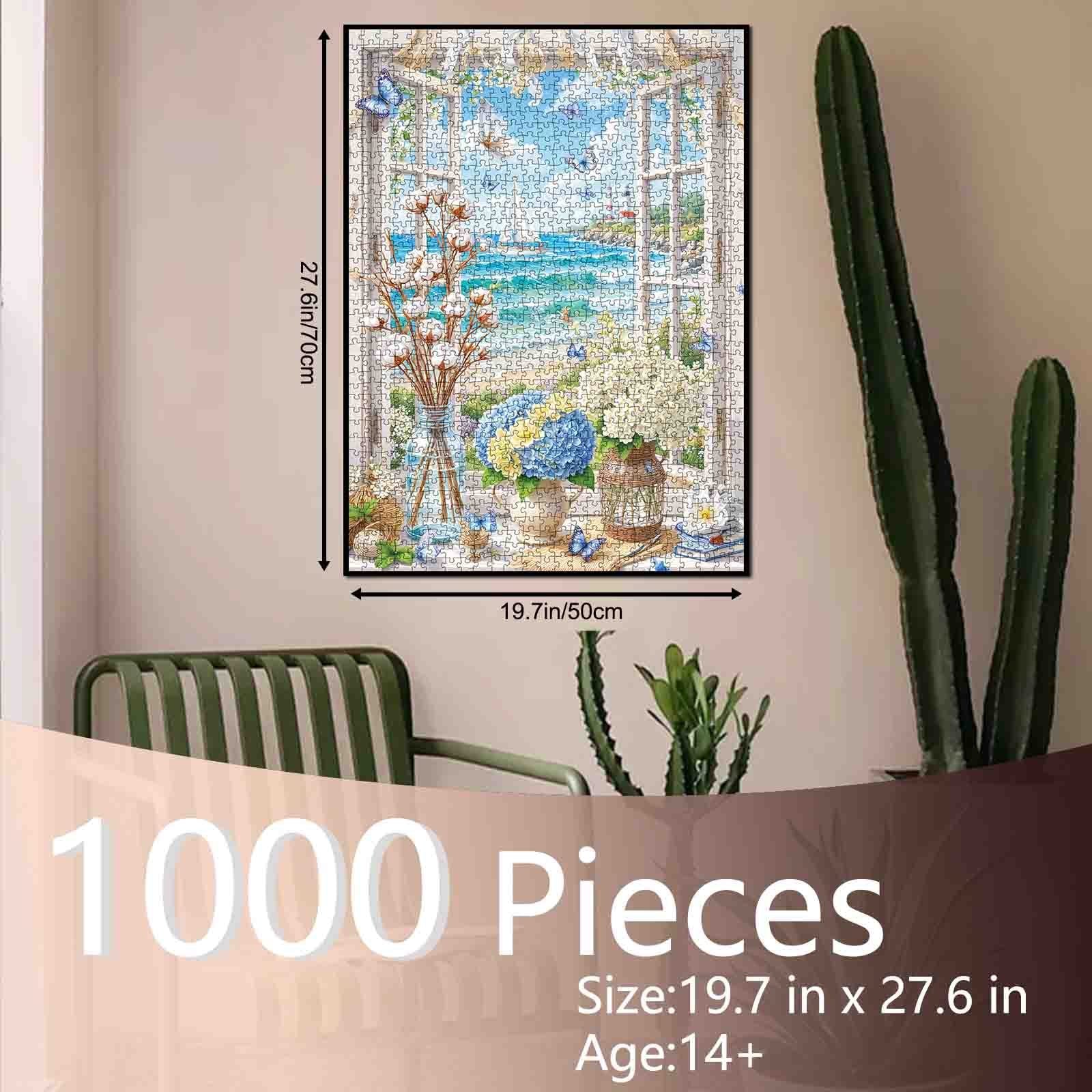tucocoo-seaside-window-puzzle-1000-teile-hortensien image 5