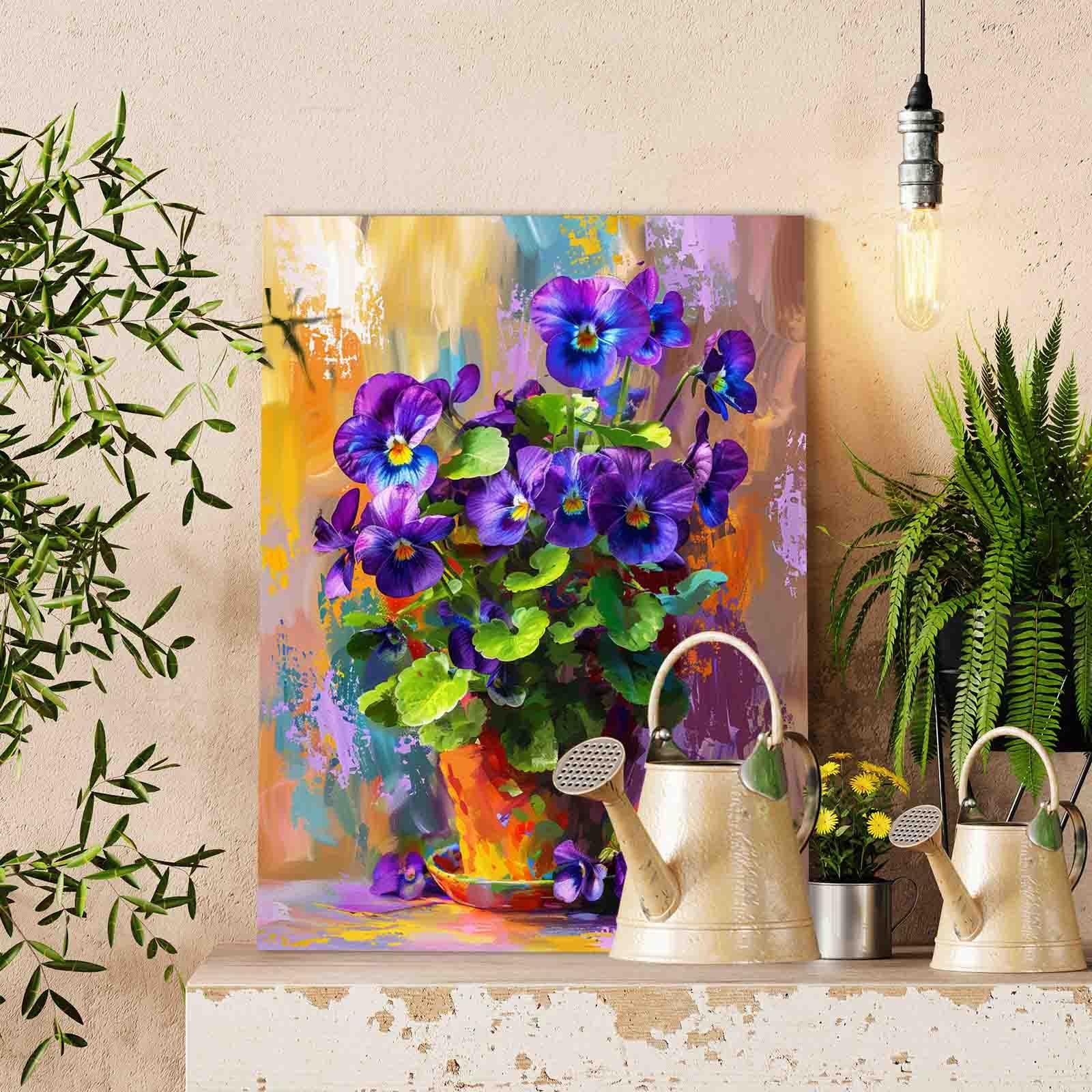 tucocoo-purple-pansies-in-ceramic-pot-malen-nach-zahlen-40x50-ohne-rahmen image 2