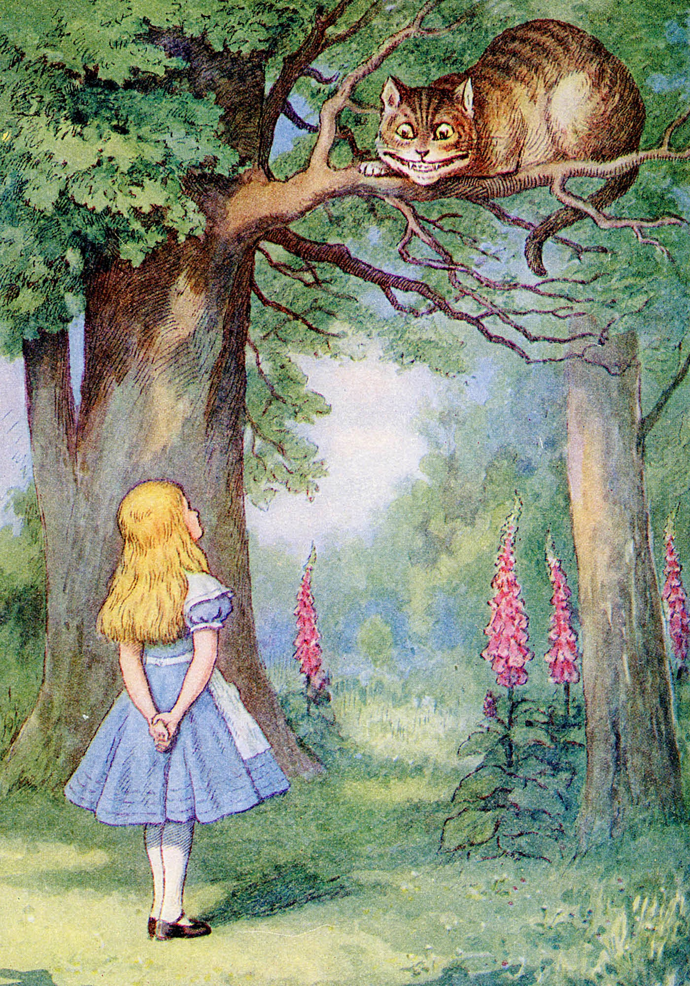 pomegranate-boxed-notecards-tenniel-alice-cheshire-cat-karten-set-klein-katzen image 2