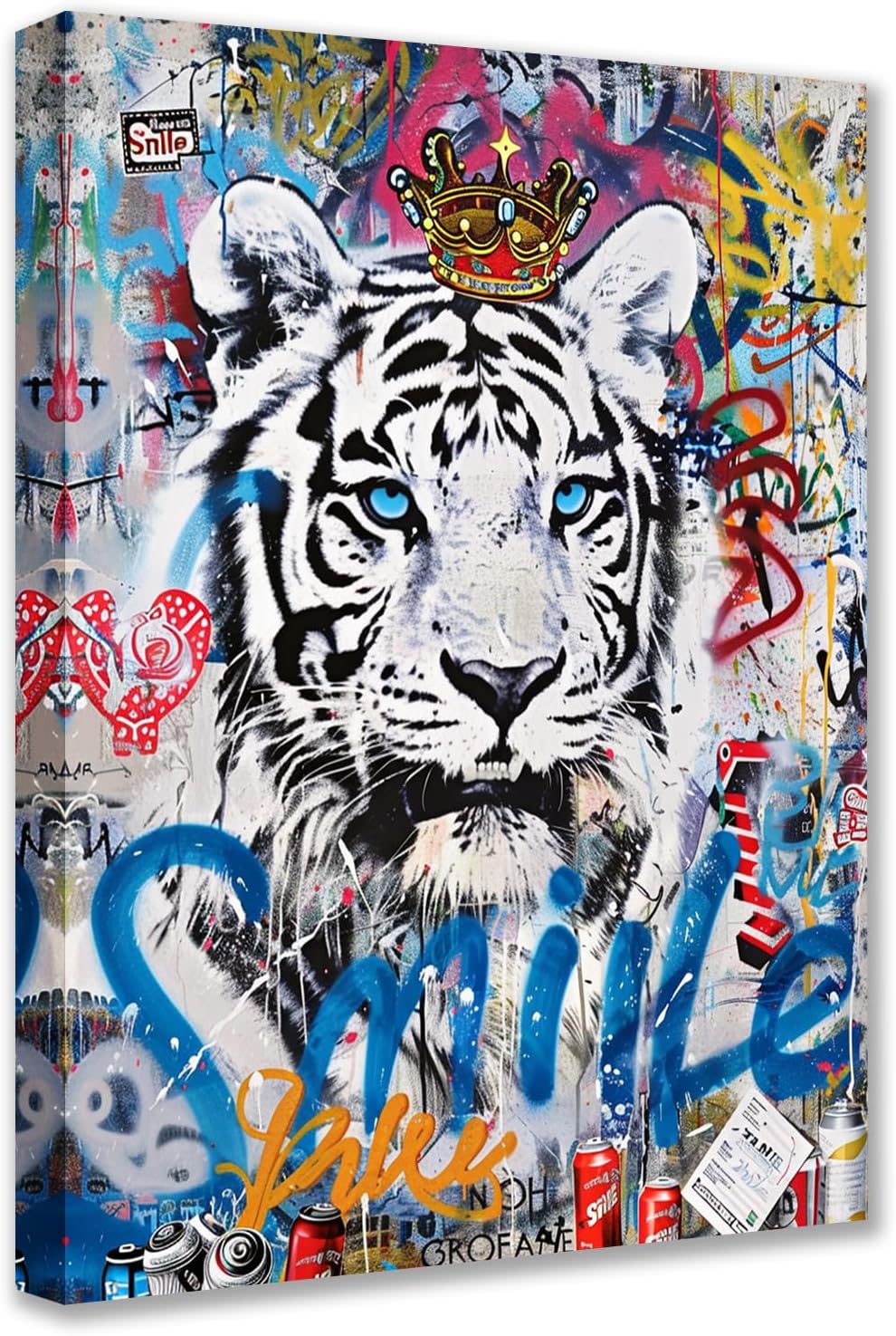 tucocoo-white-tiger-canvas-leinwandbild-40x50cm-abstrakt image 1