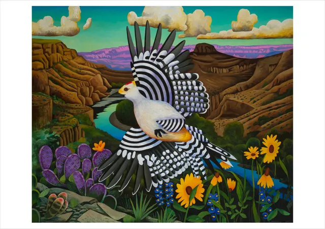 pomegranate-billy-hassell-crossing-the-rio-grande-klappkarte-einzeln image 1