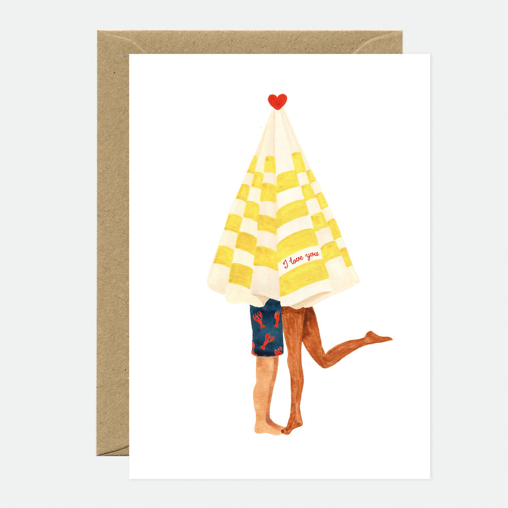 all-the-ways-to-say-greeting-cards-beach-umbrella-liebeskarte-a6 image 1