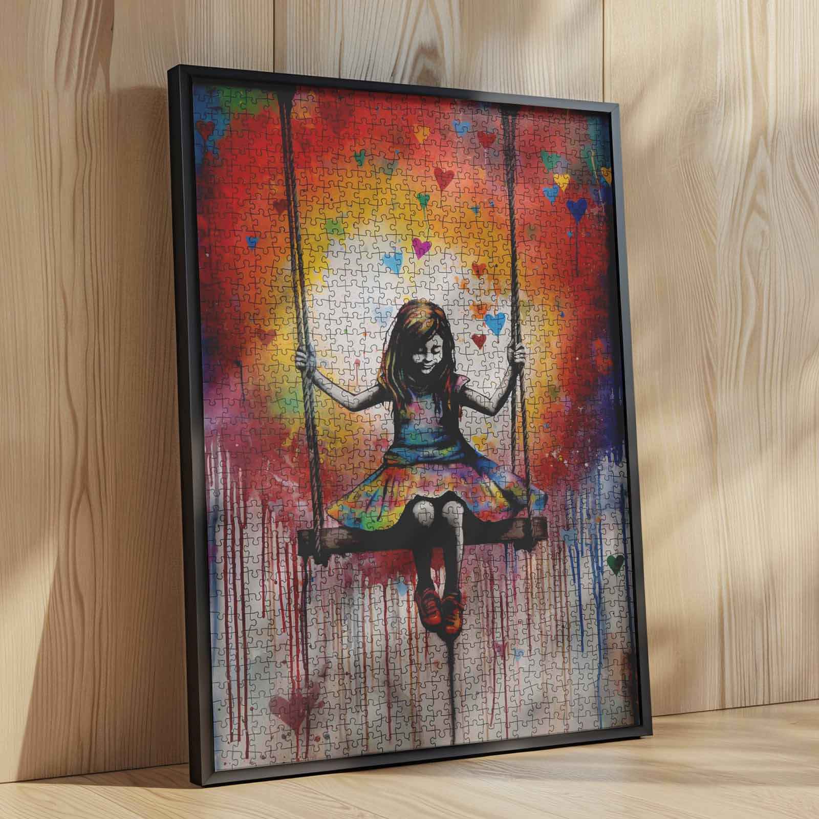 tucocoo-little-girl-swing-street-pop-art-puzzle-1000-teile image 4