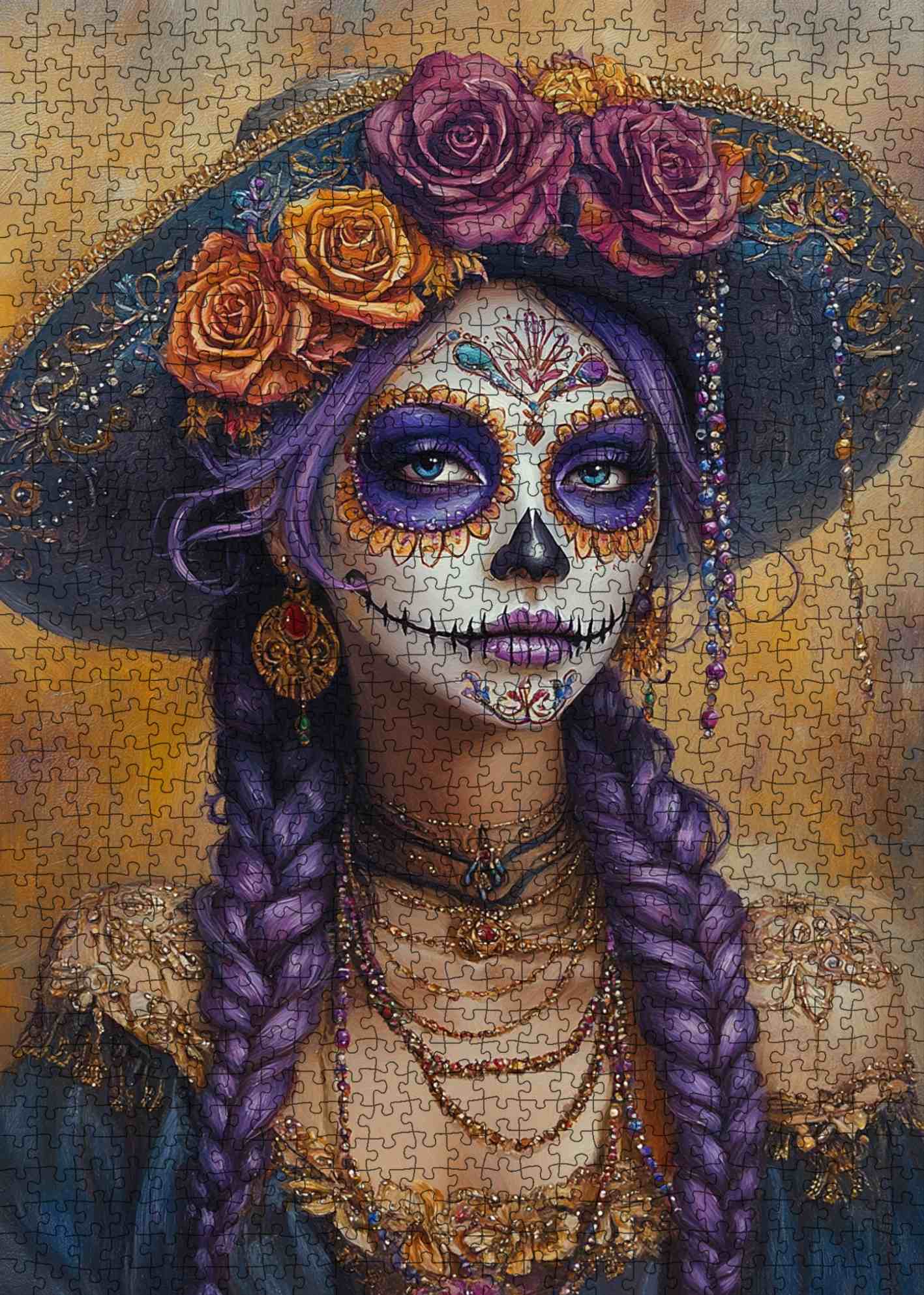 tucocoo-sugar-skull-lady-puzzle-1000-teile-totenkopf-frau image 2