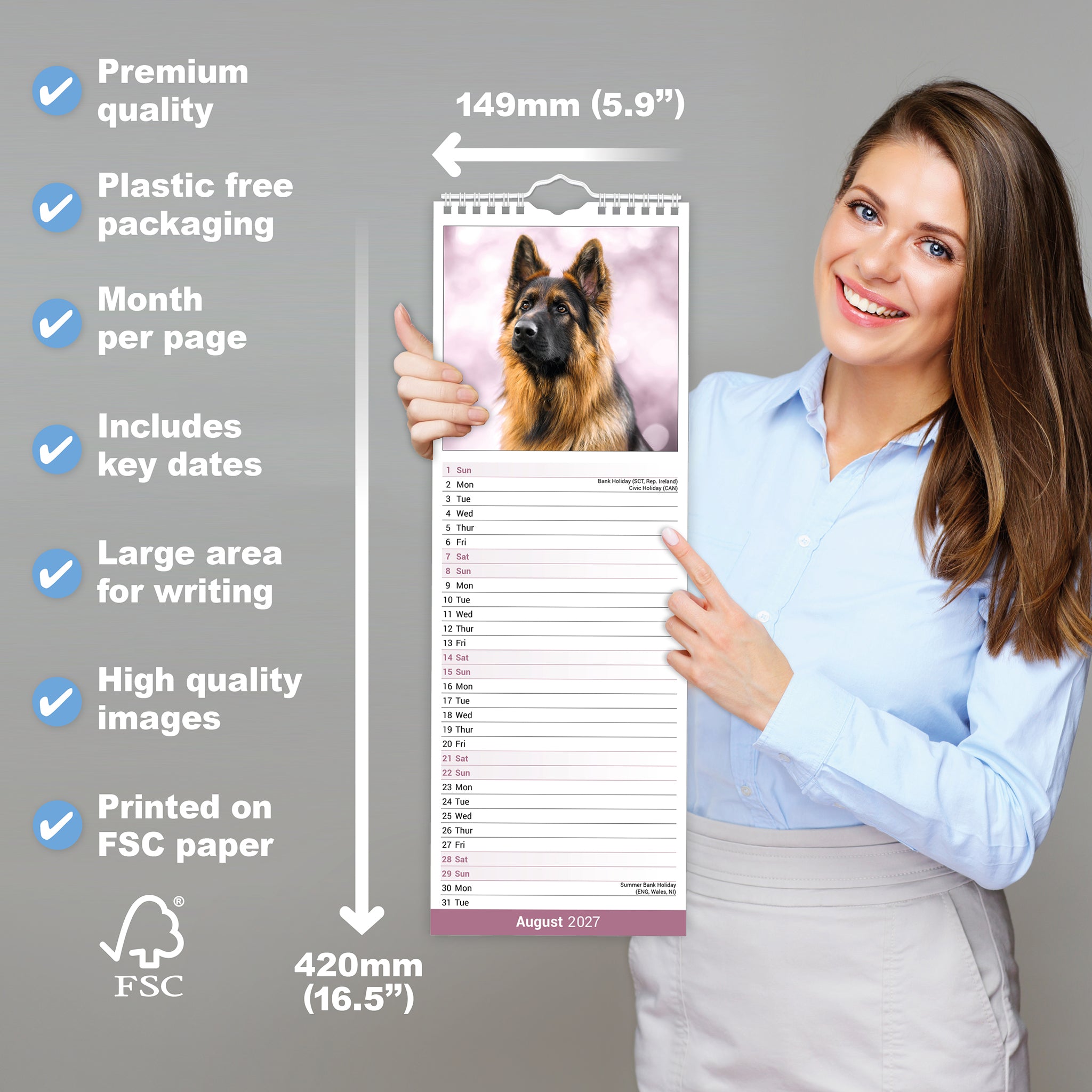 otter-house-german-shepherd-slim-kalender-2027-schmal image 4