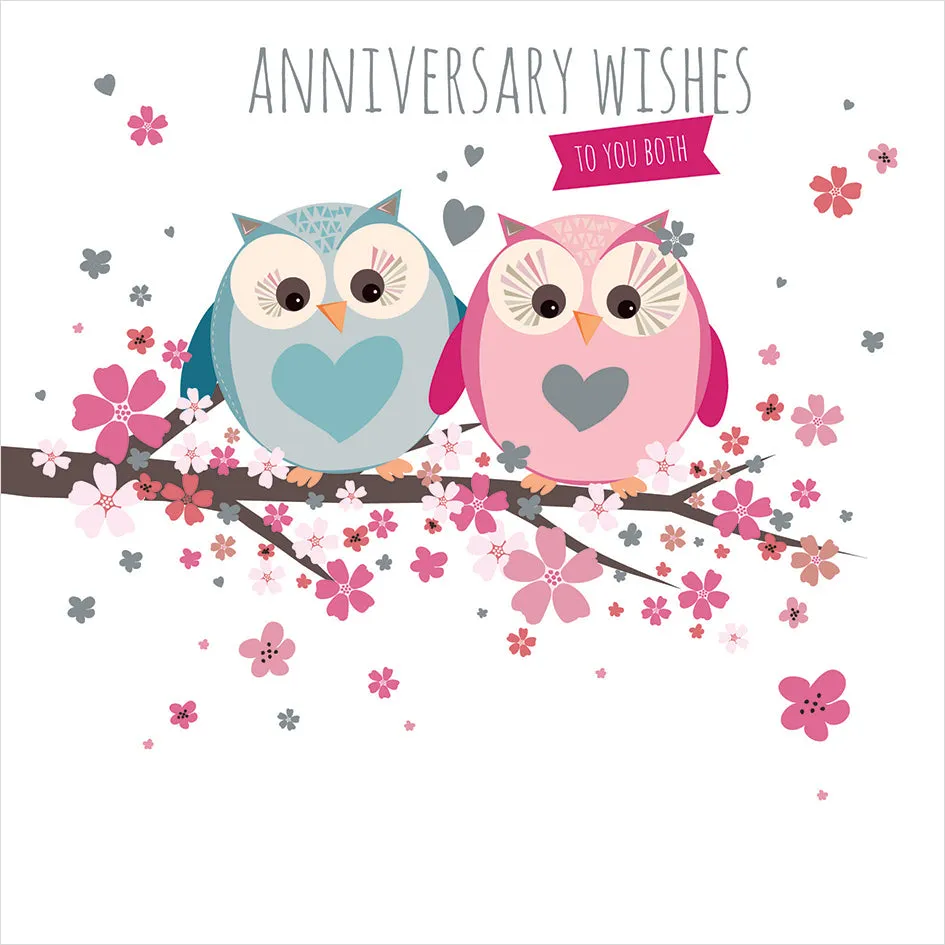 otter-house-greetings-cards-jubil-umskarte-cute-owls-to-you-both image 1